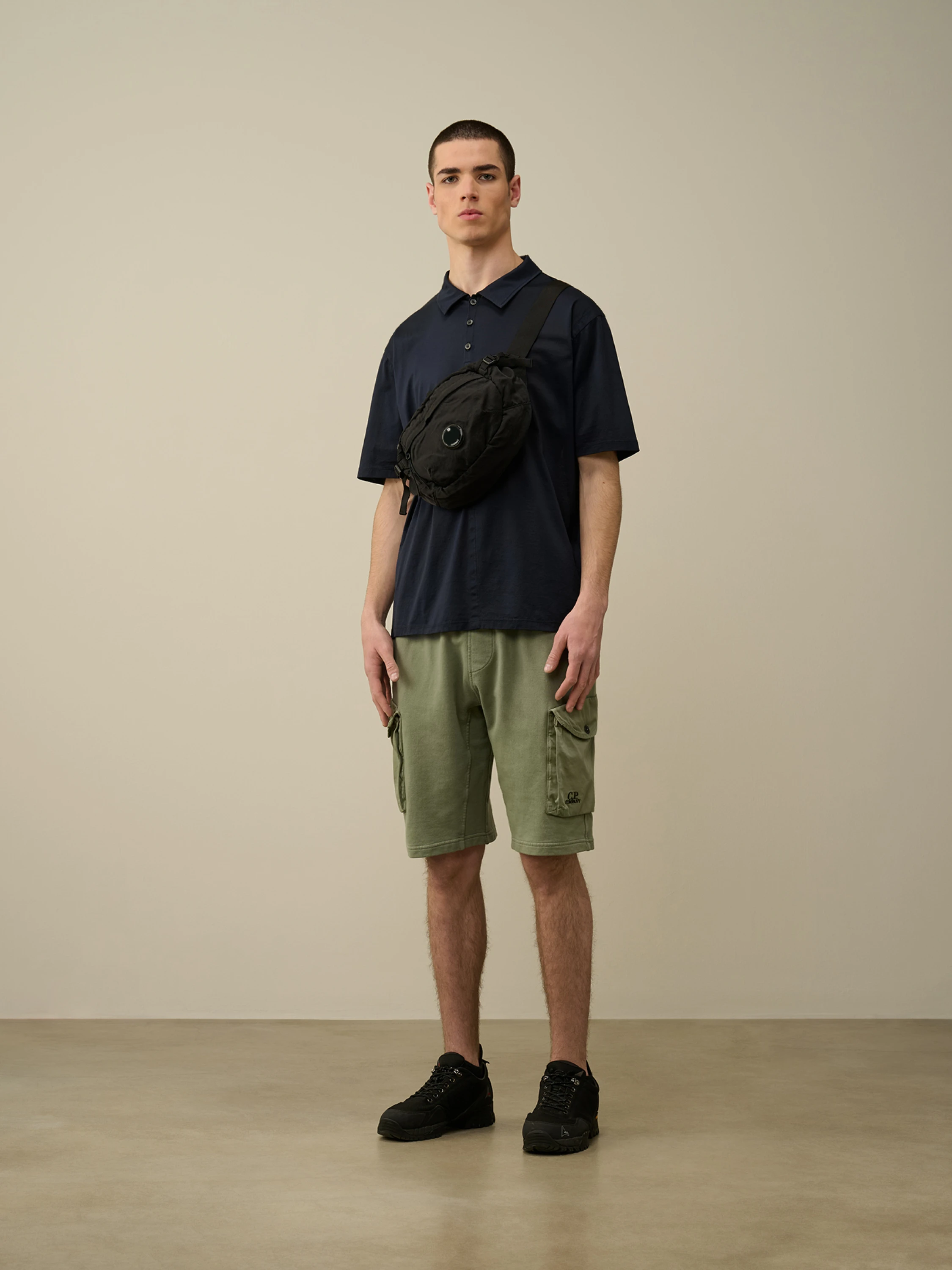 Шорты C.P. Company Cotton Fleece Mixed Cargo Agave Green