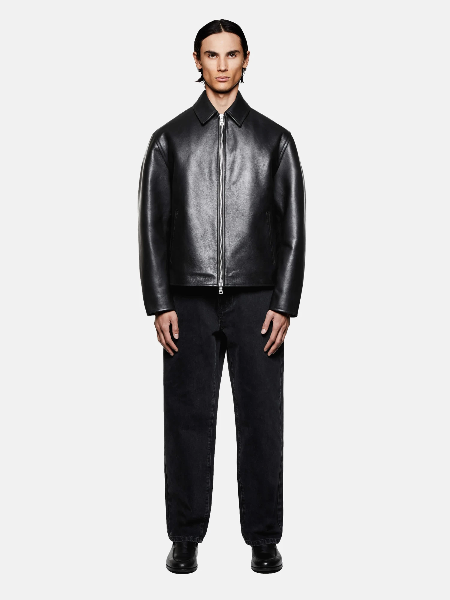 Кожаная куртка MKI MIYUKI ZOKU Cropped Leather Rider Black