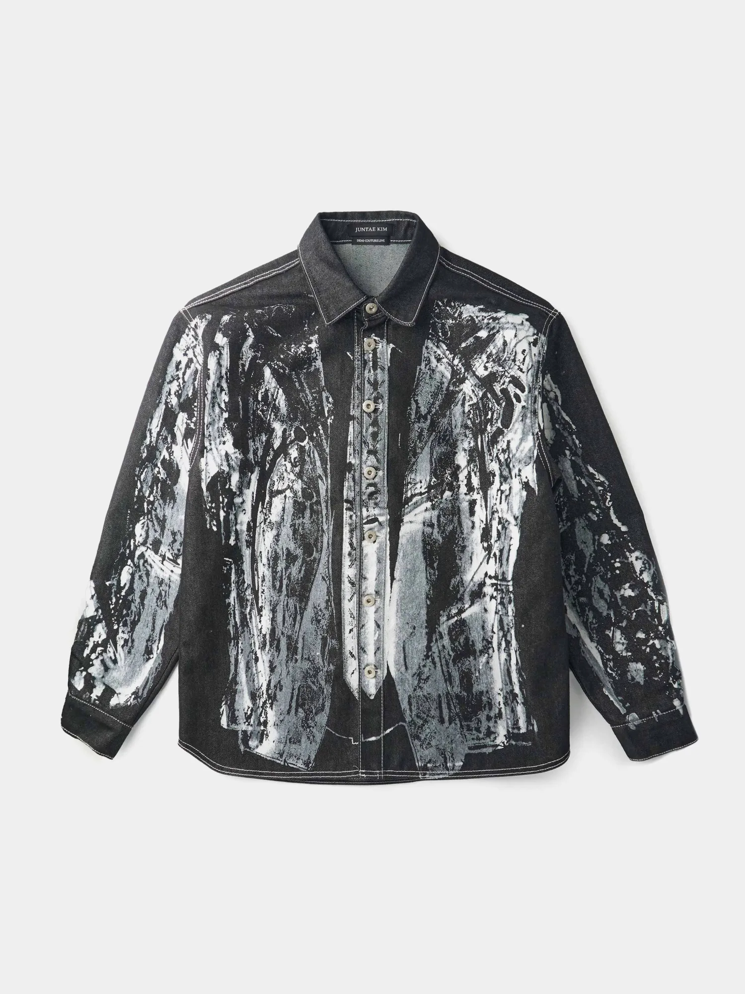 Рубашка JUNTAE KIM Printed Trompe L'oeil Shirts Black