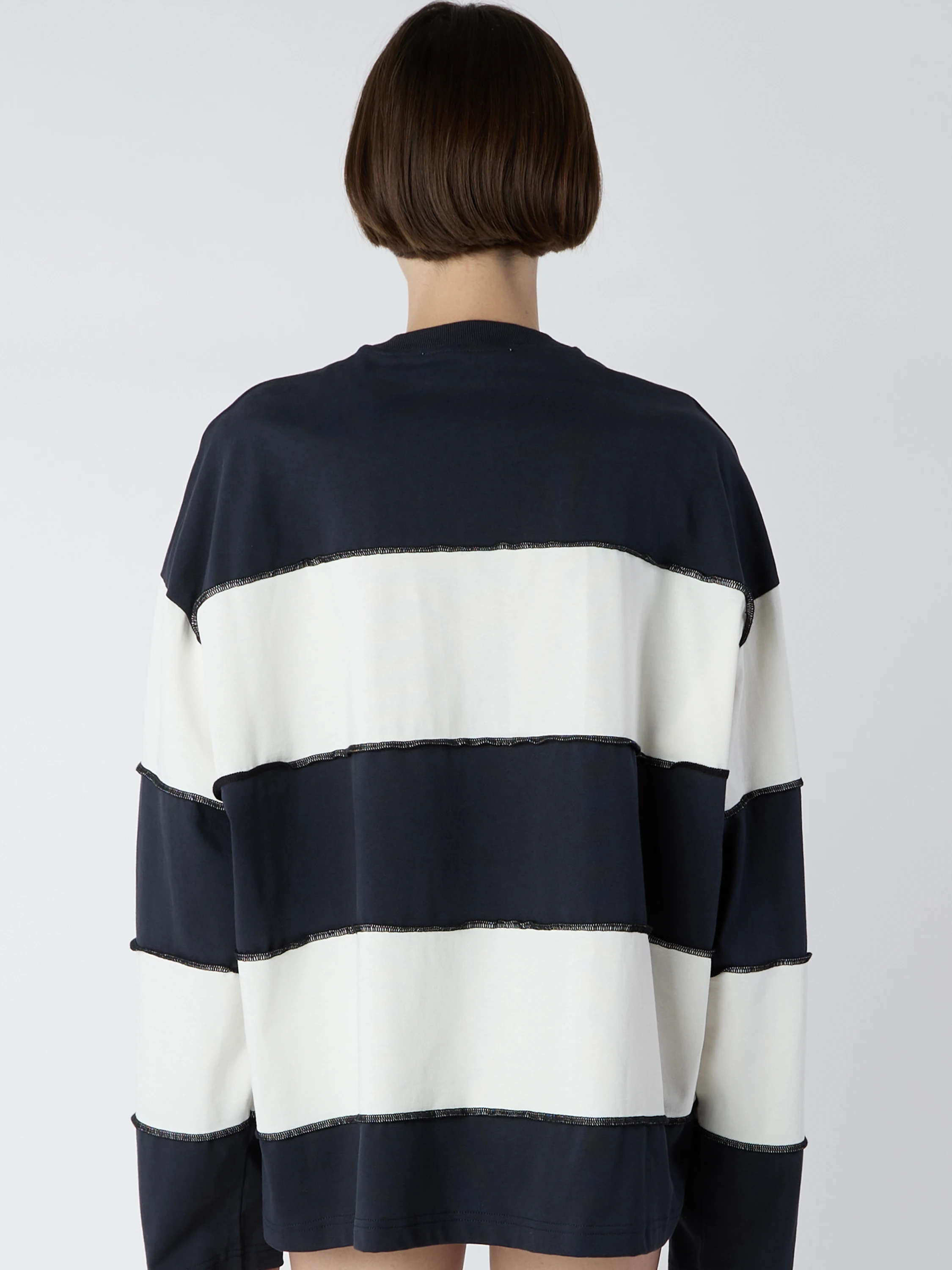 Лонгслив Sunnei Over W Cuts Blu Sunnei/Off White