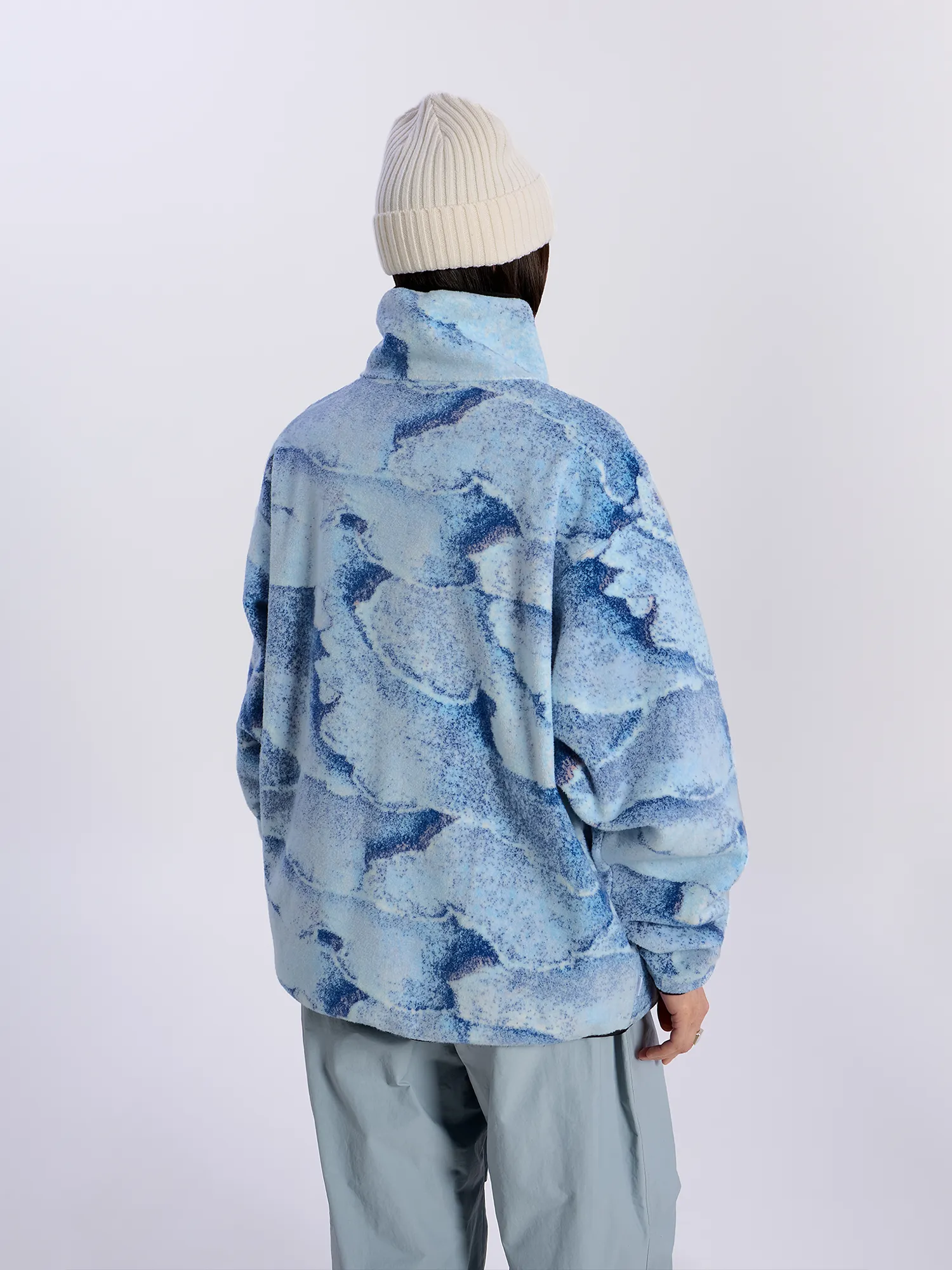 Флисовая куртка BONSAI Terry Cloth Oversize Zip Jacket Salt