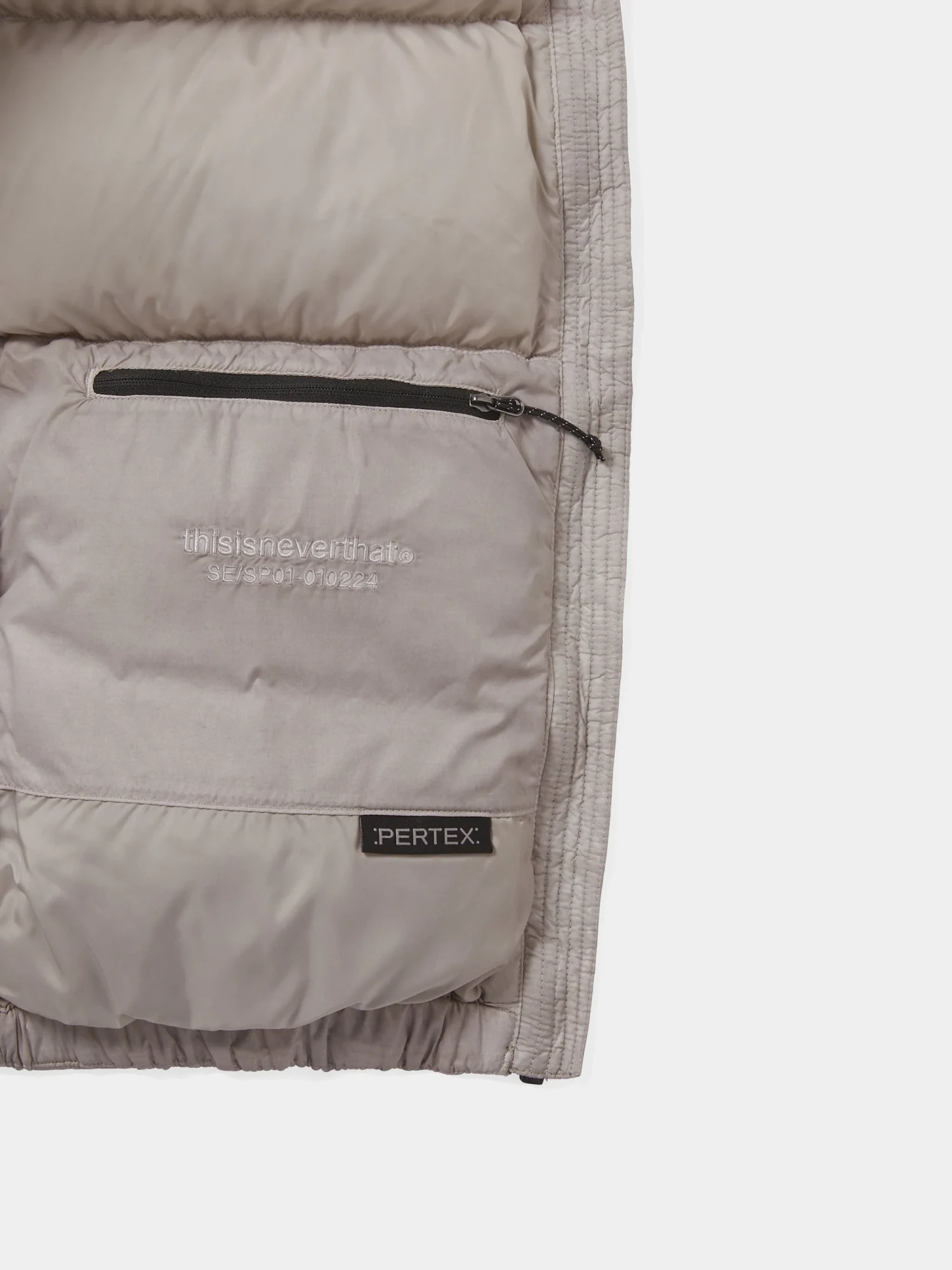 Пуховик thisisneverthat Pertex Overdyed T Down Stone