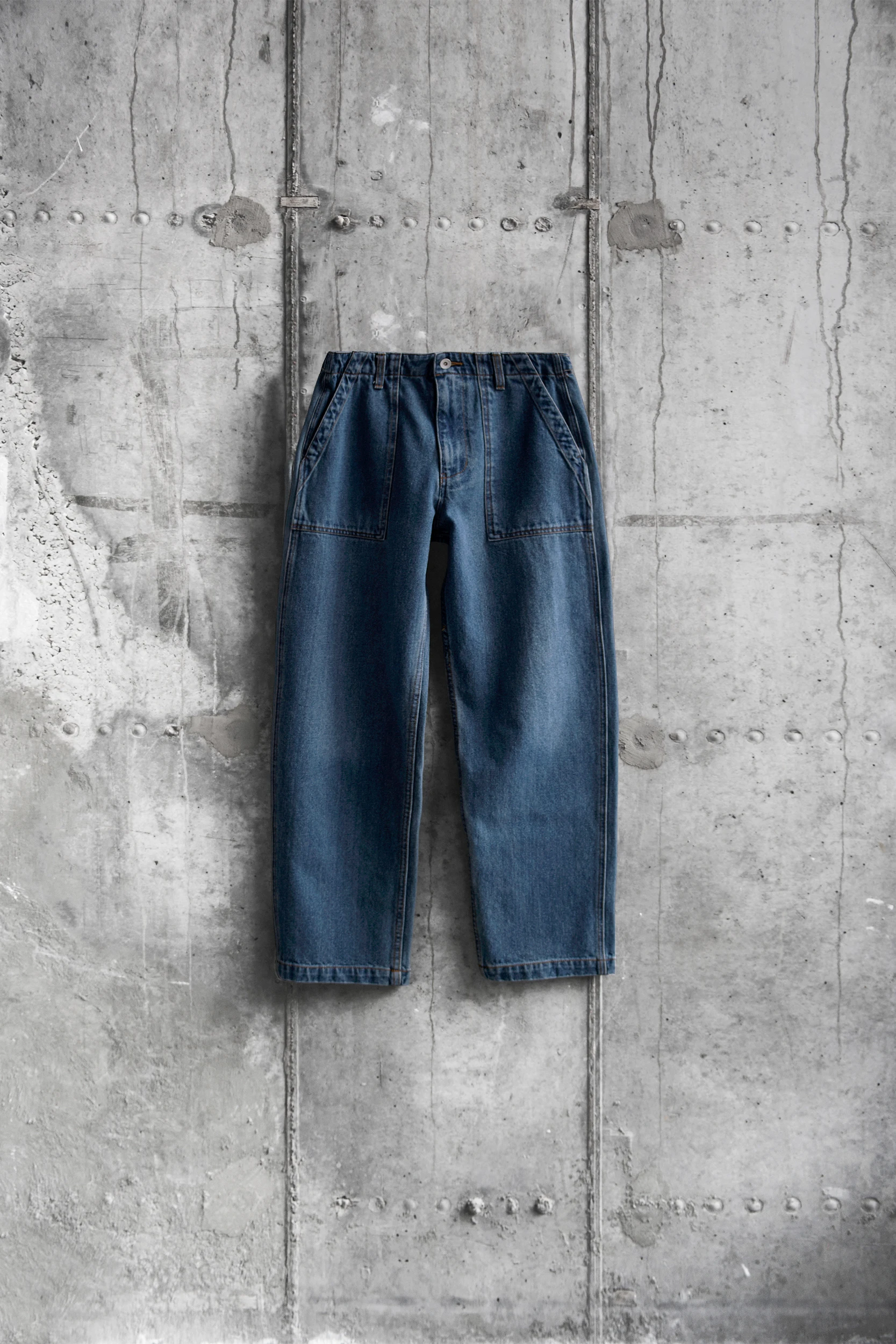 Джинсы Uniform Bridge Og Fatigue Denim Pants Indigo Washed
