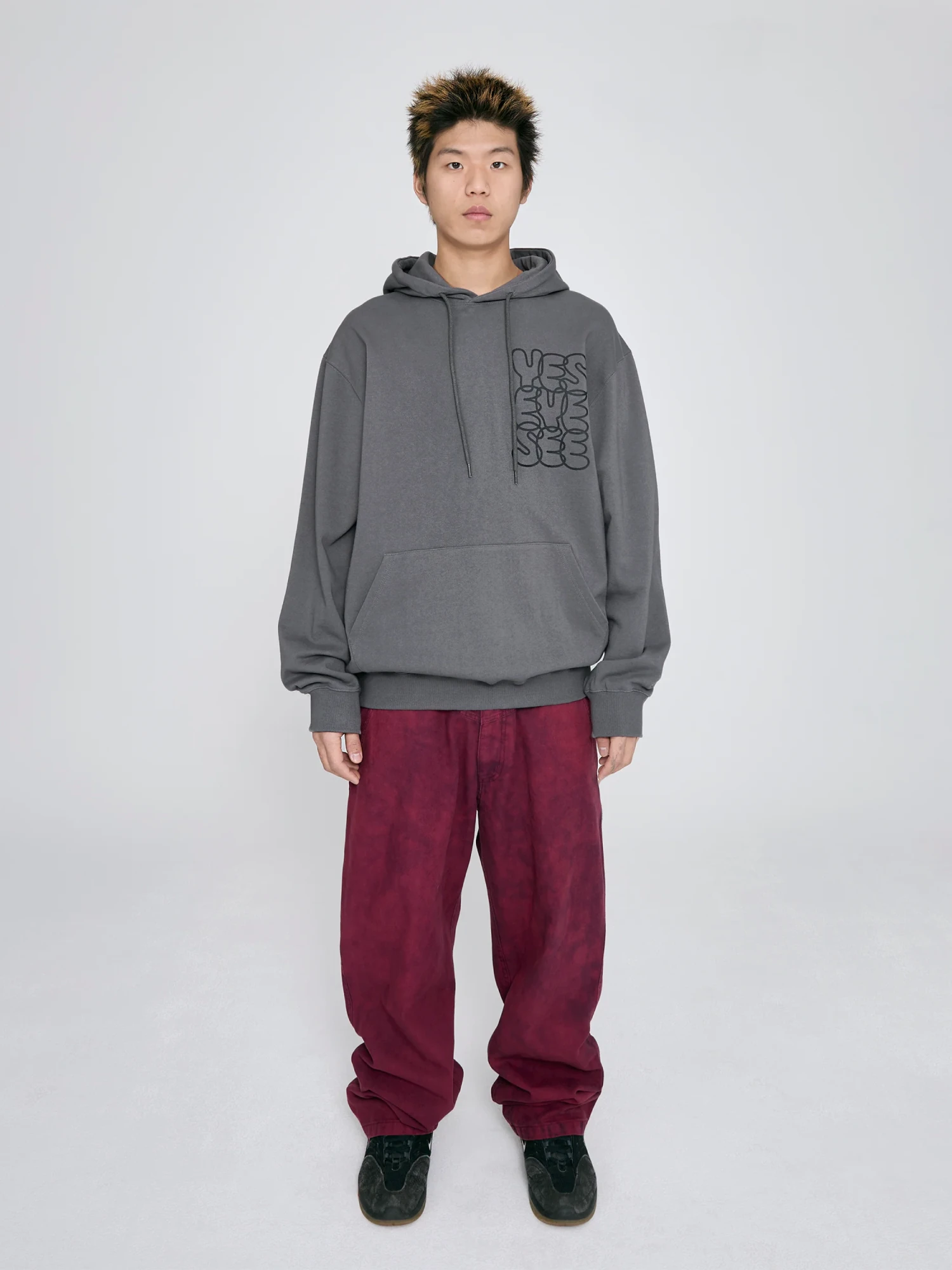 Худи YESEYESEE C-Logo Hoodie Dark Grey