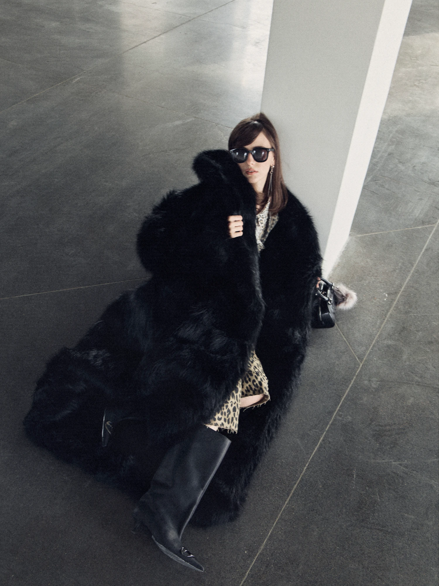 Шуба entire studios Vast Fur Coat Black