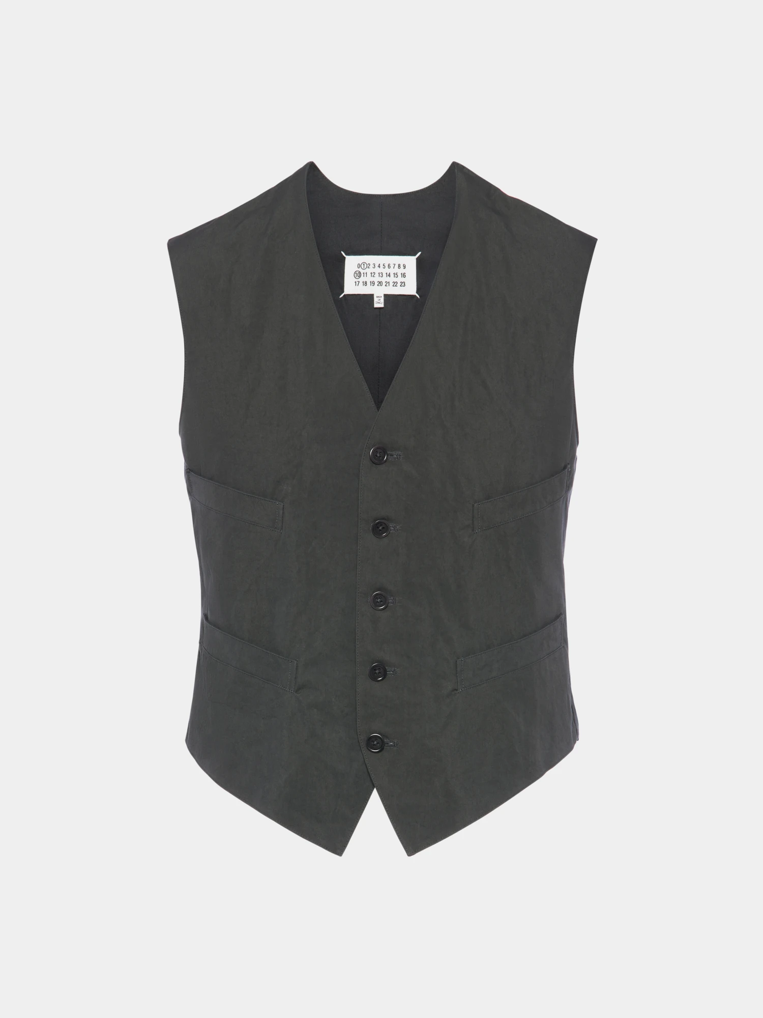 Жилет Maison Margiela Of Cotton And Silk Dark Grey