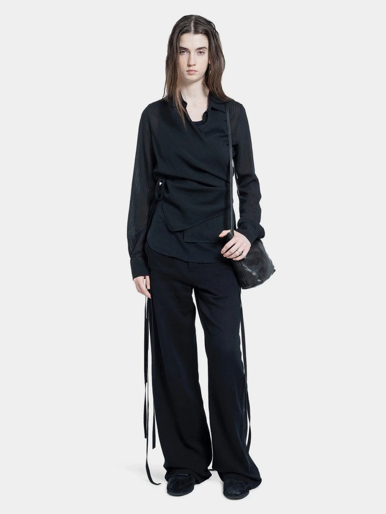 Женская рубашка Ann Demeulemeester Alba Asymmetric Black