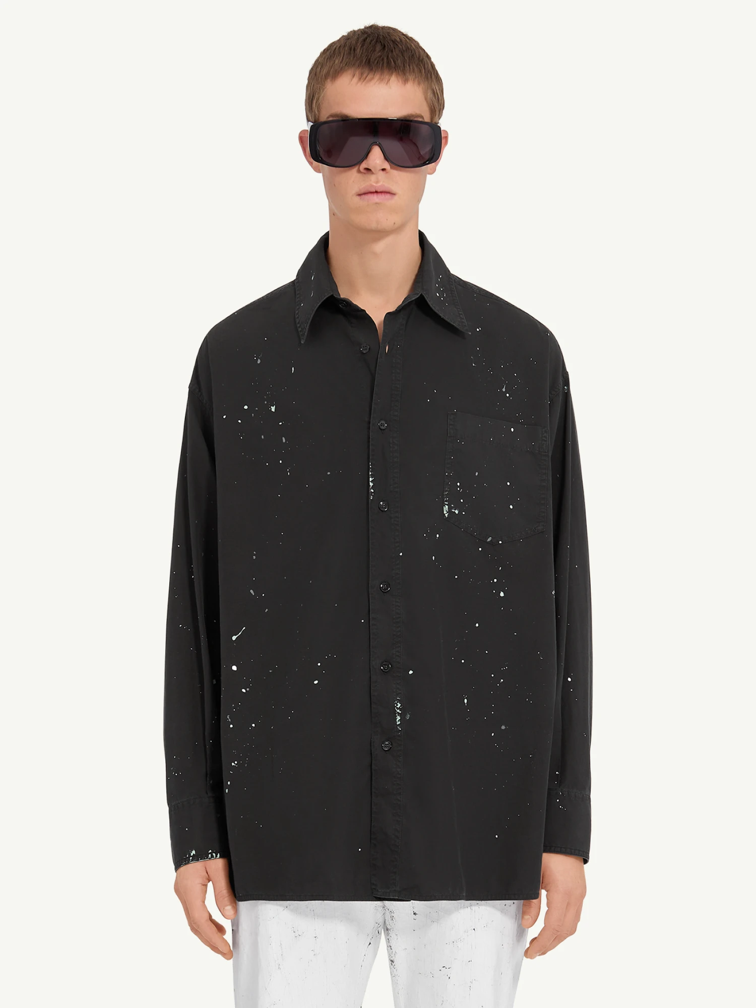 Рубашка MM6 Maison Margiela Paint Residue Black