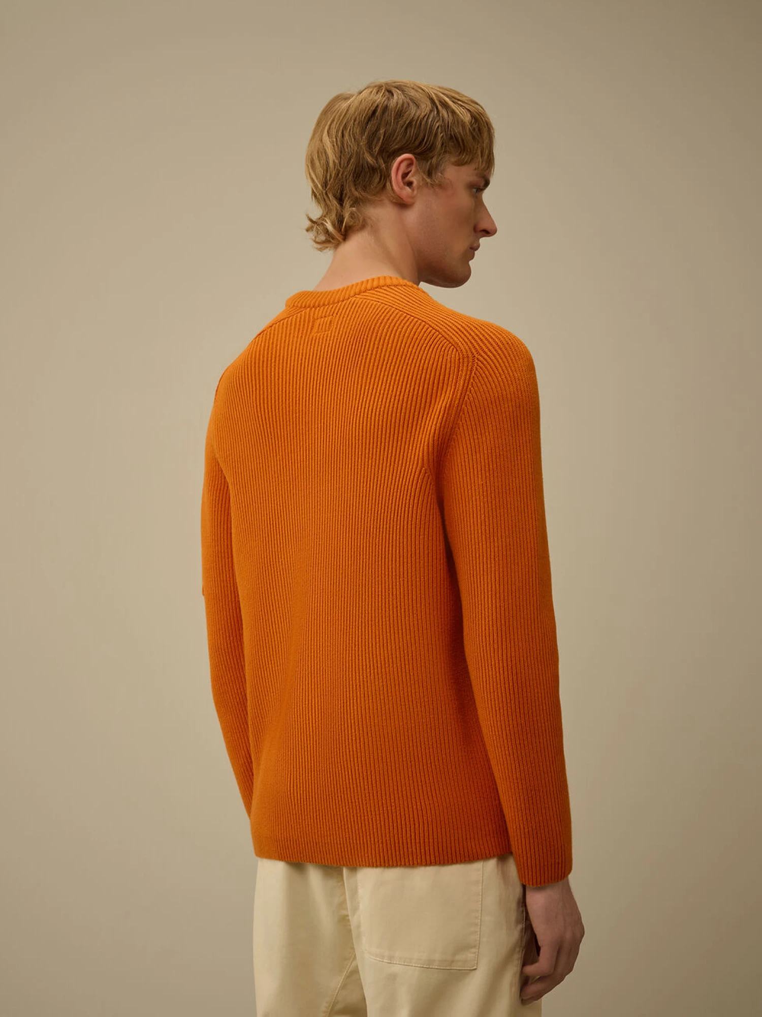 Свитер C.P. Company Full Rib Crewneck Lens Russet Oran