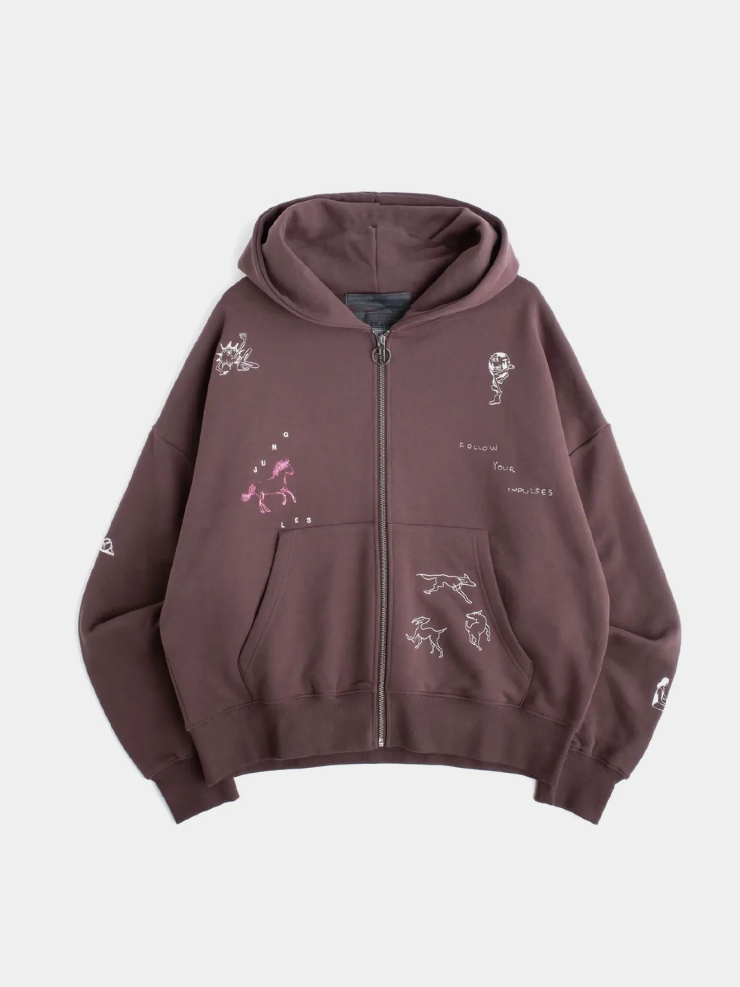 Зип-худи Jungles Jungles Impules Zip Hoodie Brown