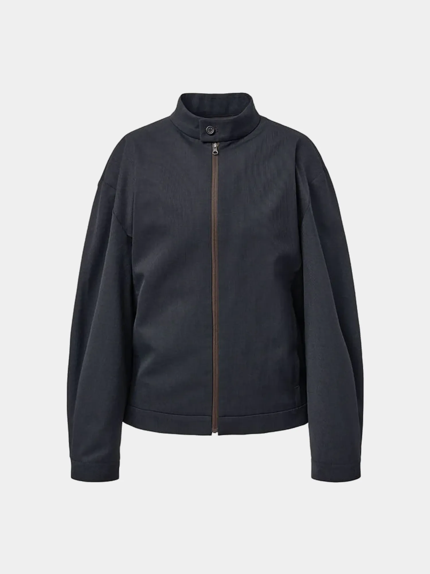 Куртка AMOMENTO Wool Stripe Zip-Up Black