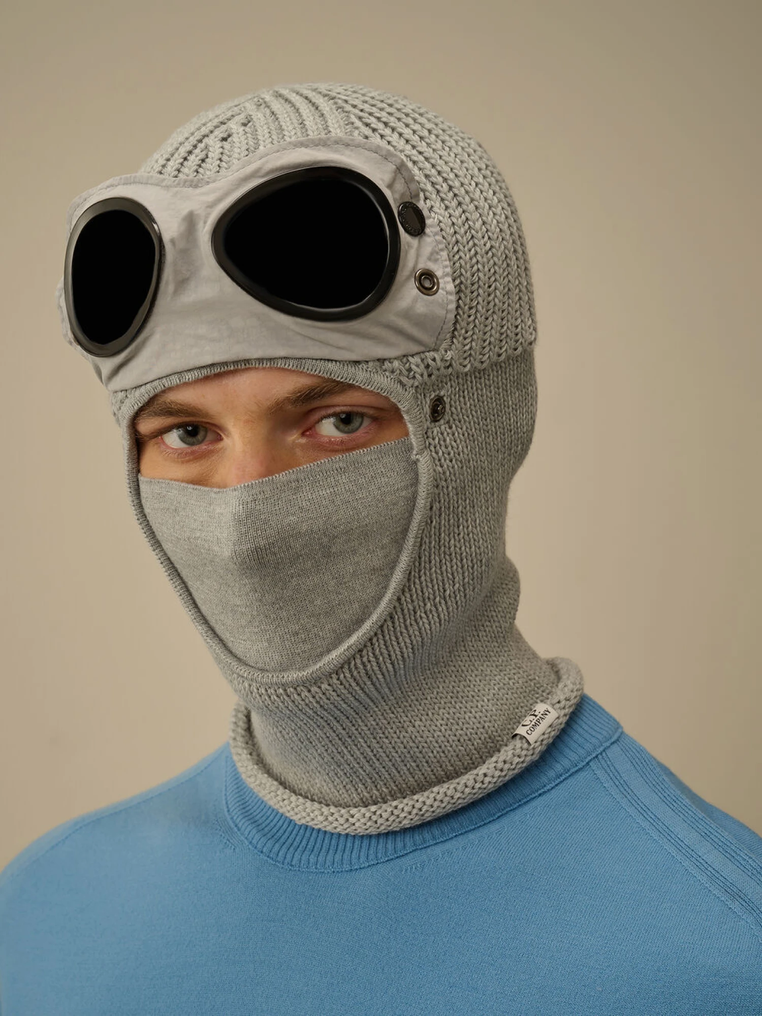 Балаклава C.P. Company Extrafine Merino Wool Goggle Moon Melange