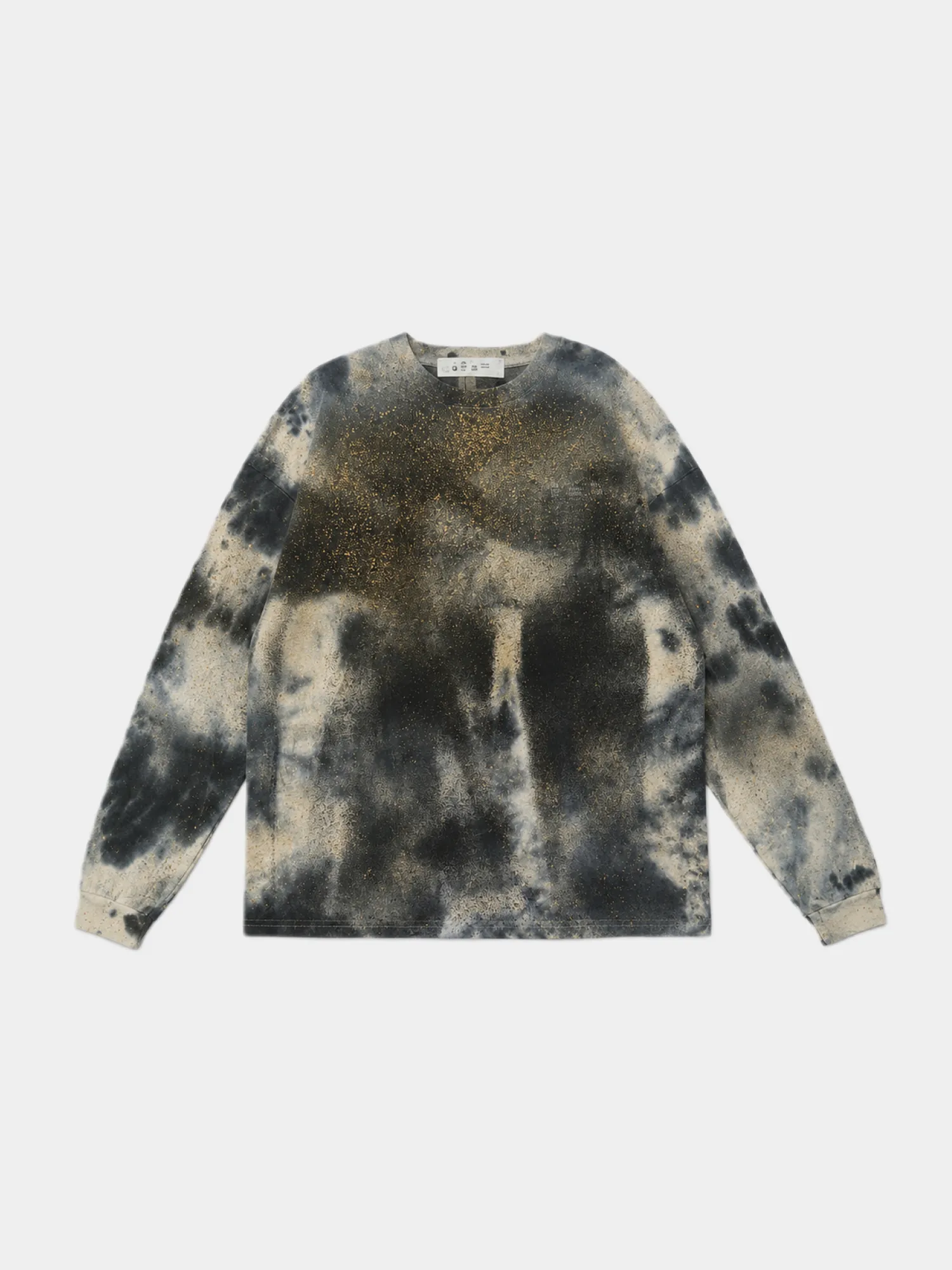 Лонгслив BAL ORIGINAL Logo Tie Dye Gray/Beige