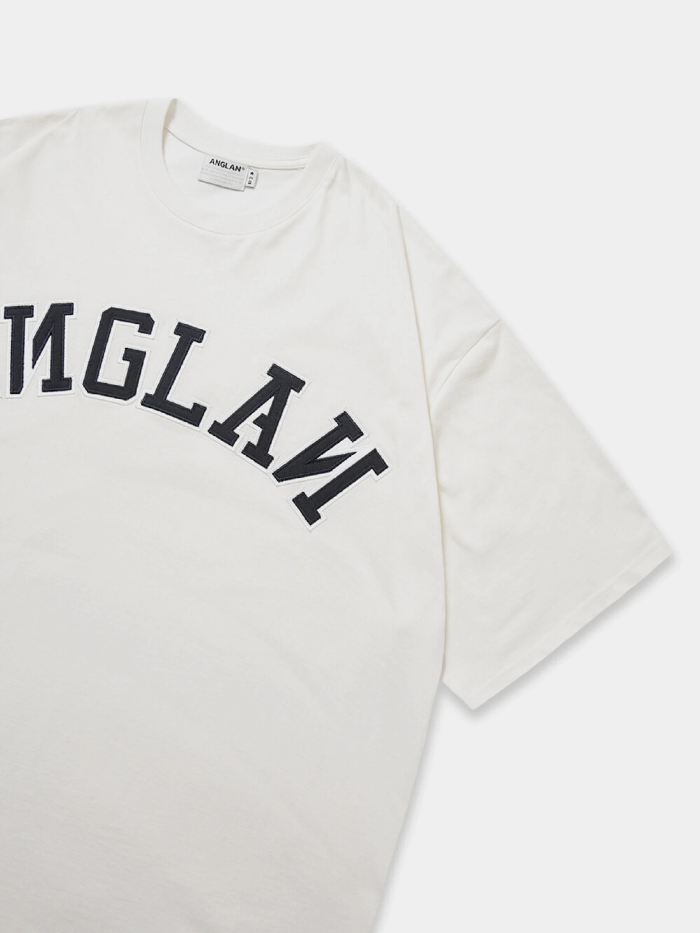 Футболка ANGLAN Applique Logo Half Tee White