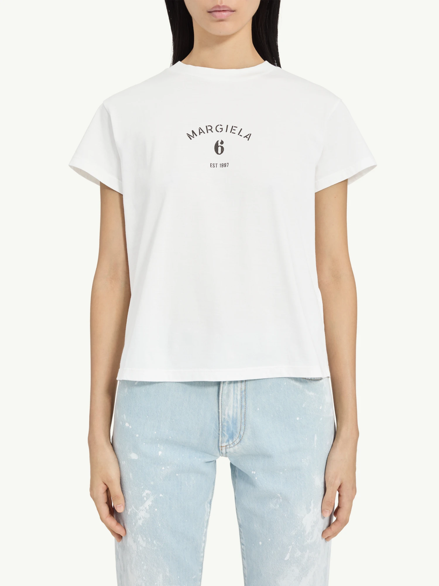 Женская футболка MM6 Maison Margiela Logo Tee White