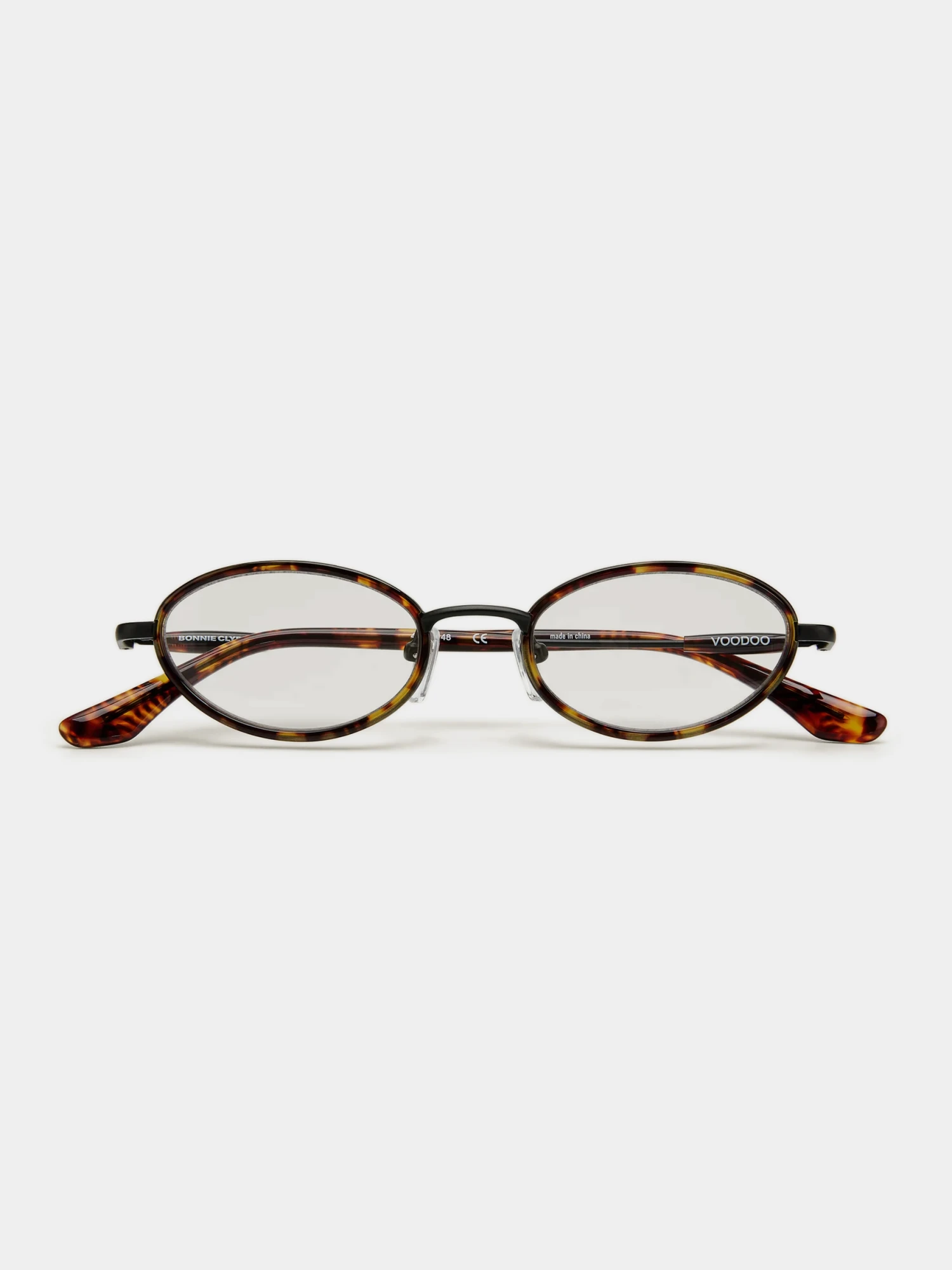 Очки Bonnie Clyde Voodoo Black Brown Tortoise & Clear Lens