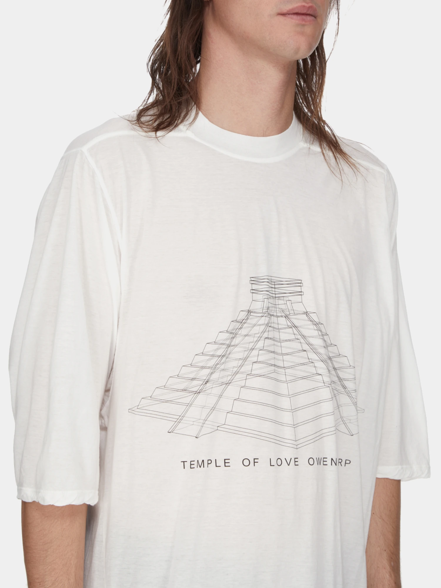 Футболка Rick Owens Jumbo SS T Milk Wash/Black