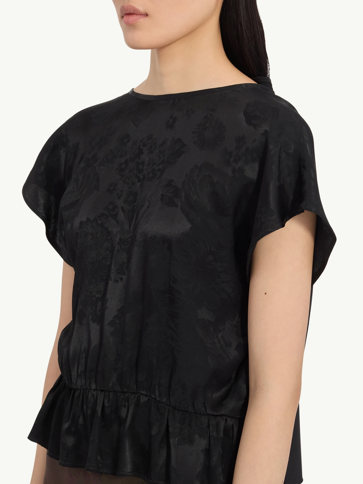 Женский топ MM6 Maison Margiela Jacquard Black