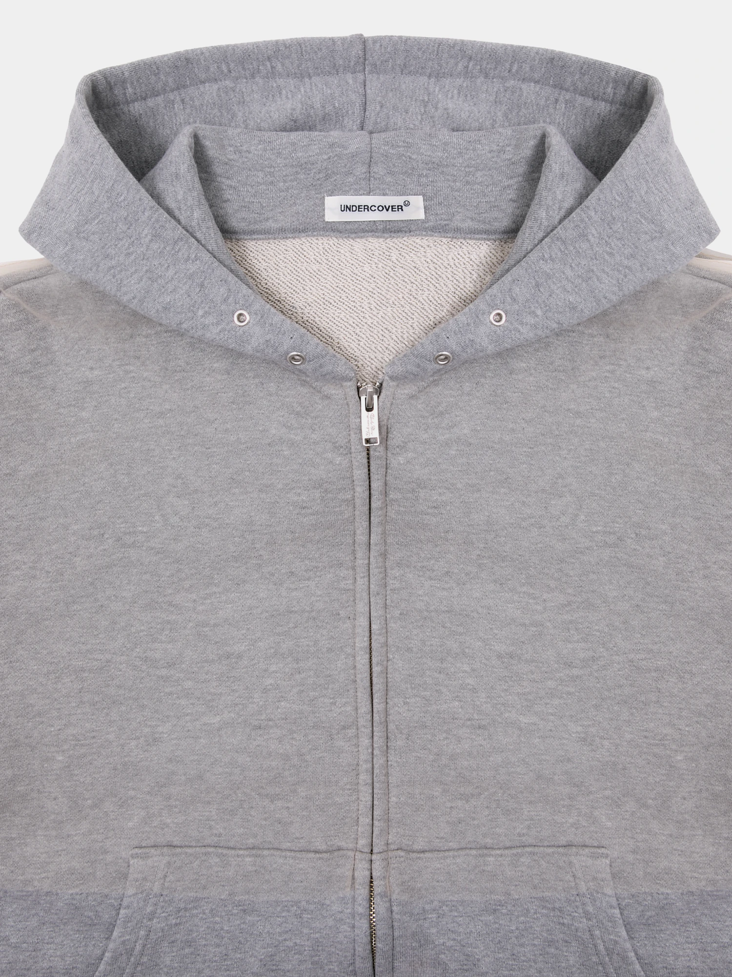 Зип-худи UNDERCOVER Fleece Nylon Tulle Layered Top Grey