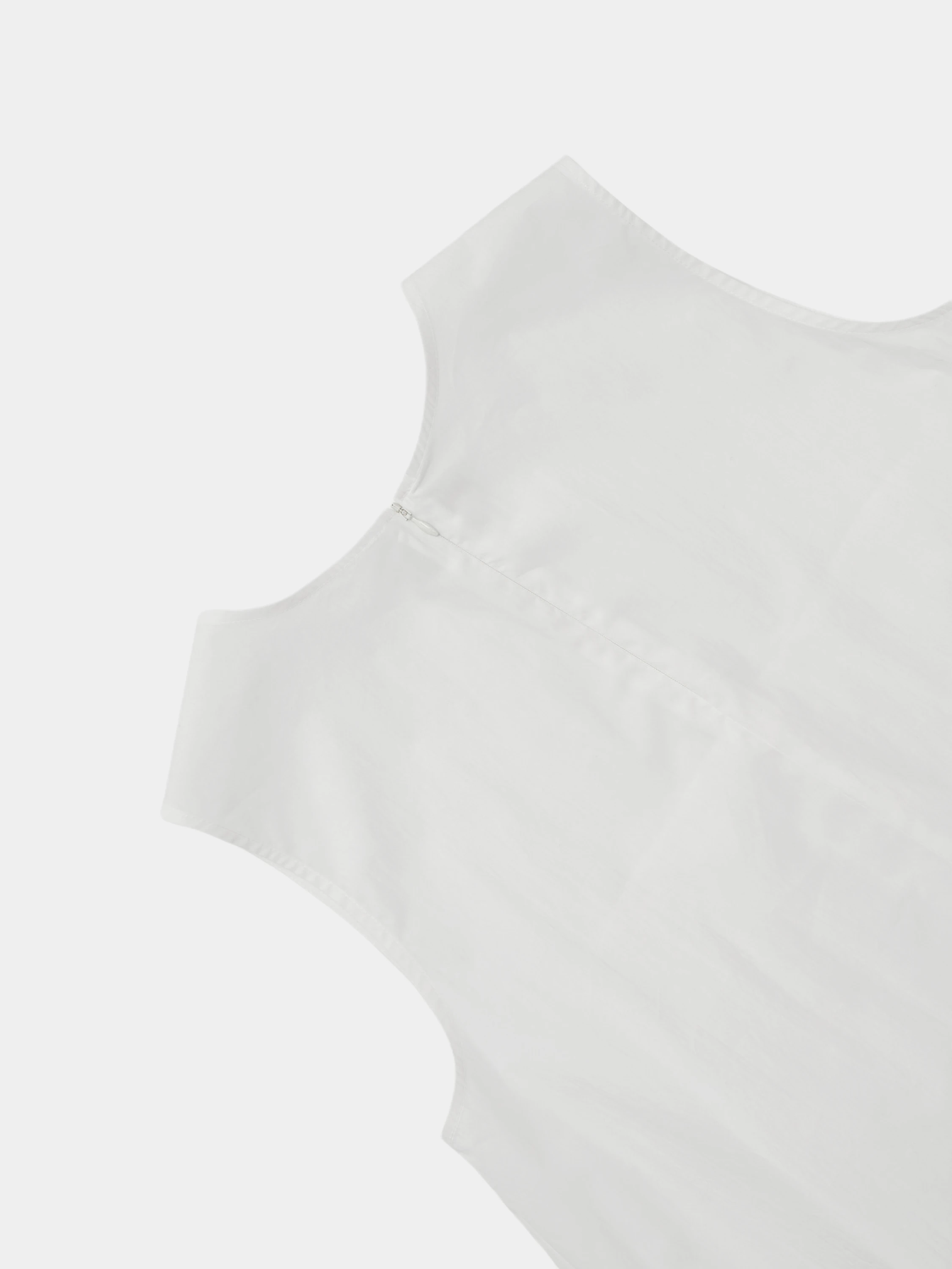 Топ AMOMENTO Cotton Two-Way Shirring Top White