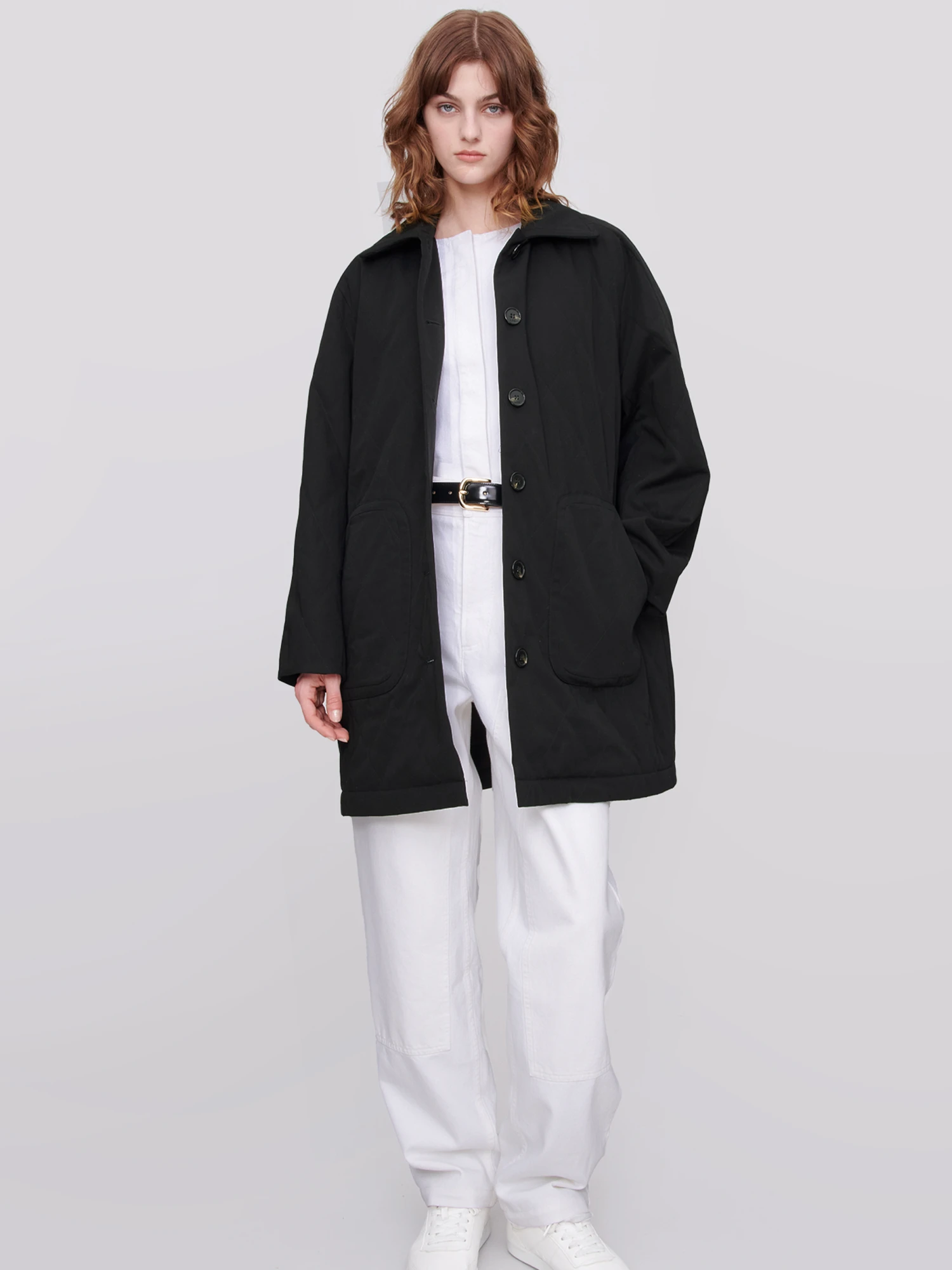 Женское стеганое пальто A.P.C. Malia Coat Noir