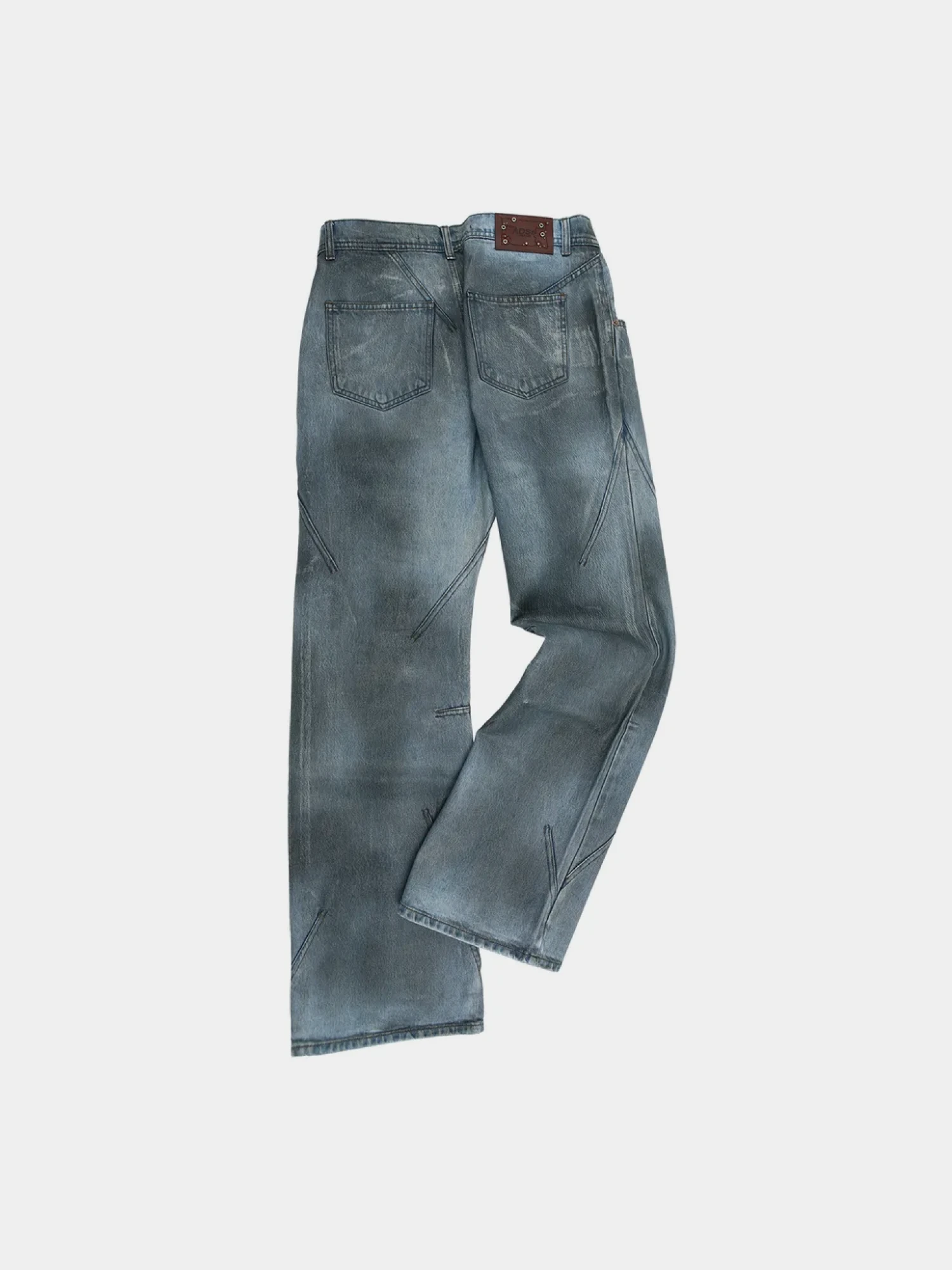 Джинсы Andersson Bell Dirty Spray Washed Wide Leg Blue