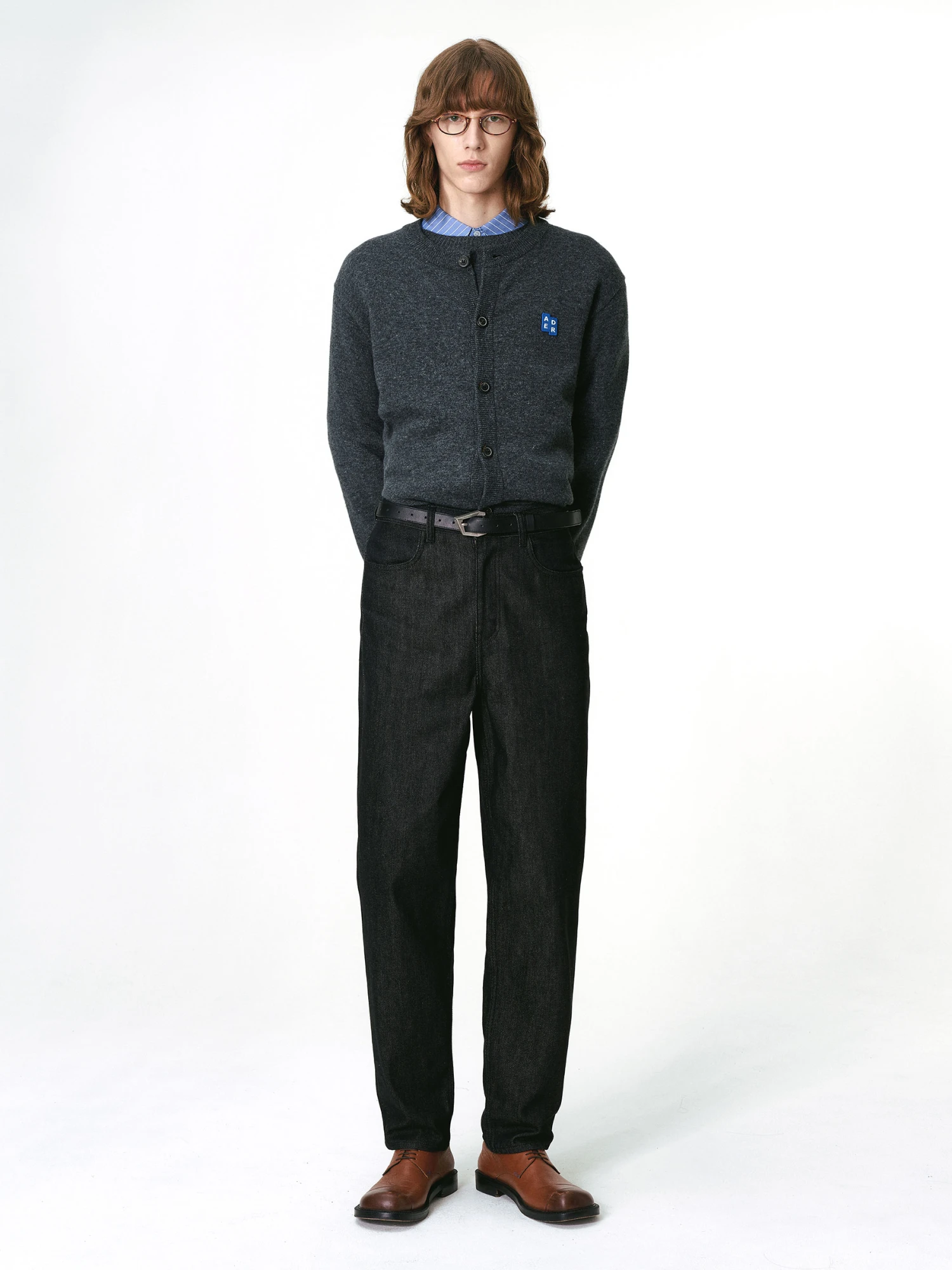 Кардиган ADERERROR Sig BL Tag Cardigan 02 Charcoal