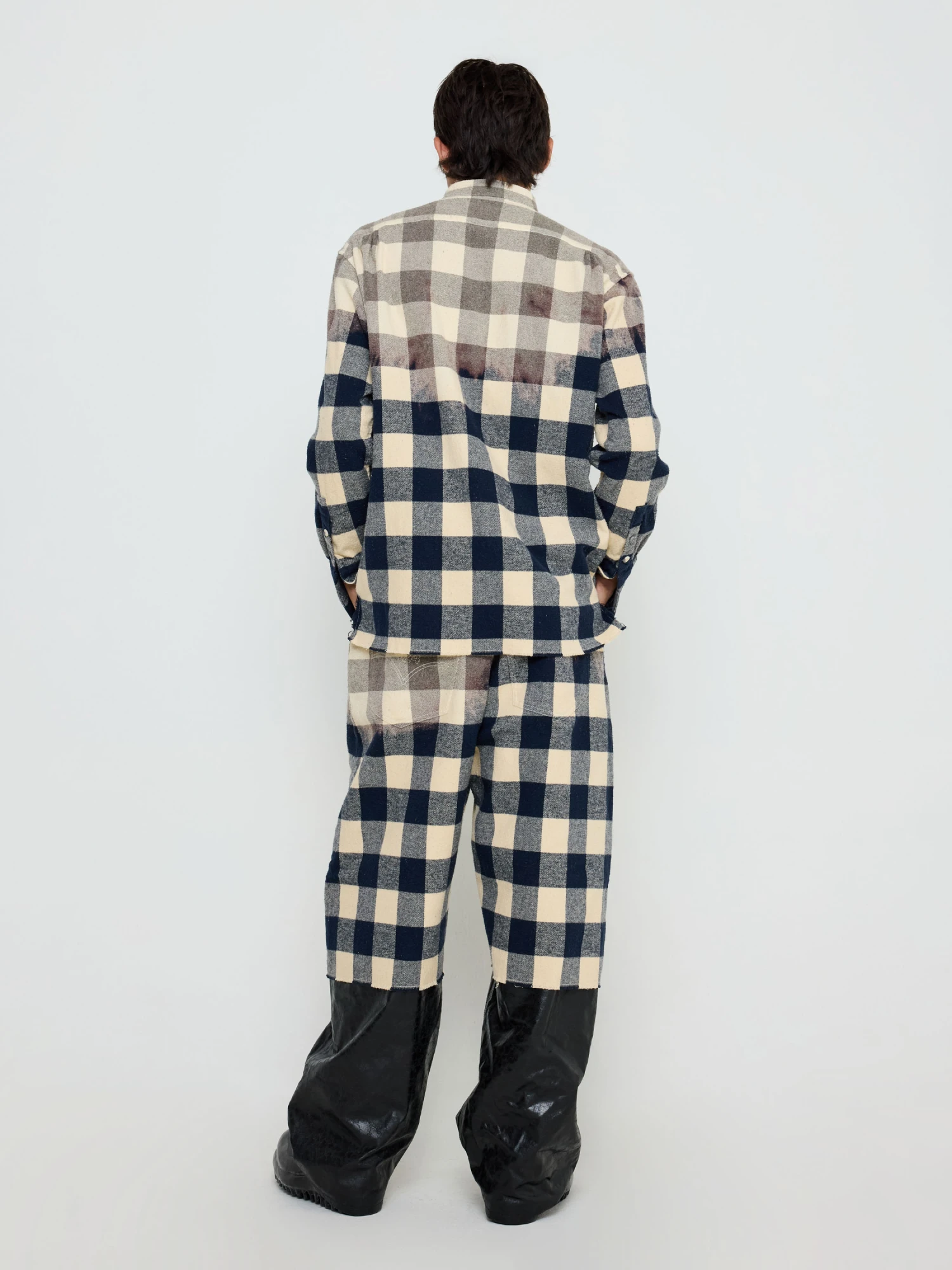 Рубашка 424 Tunic Tea Check Bleached And Dying