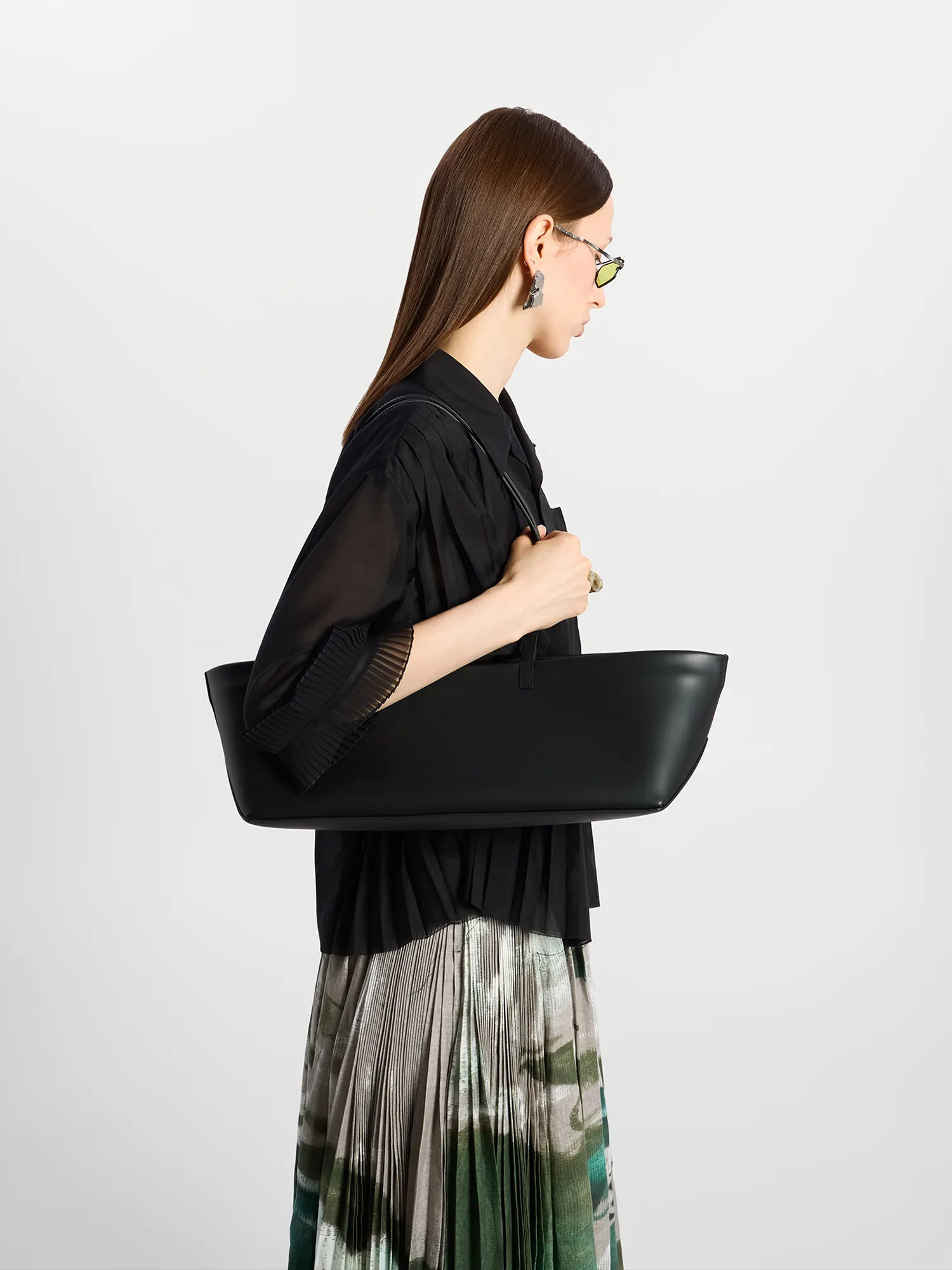Сумка AMOMENTO Square Leather Bag Black