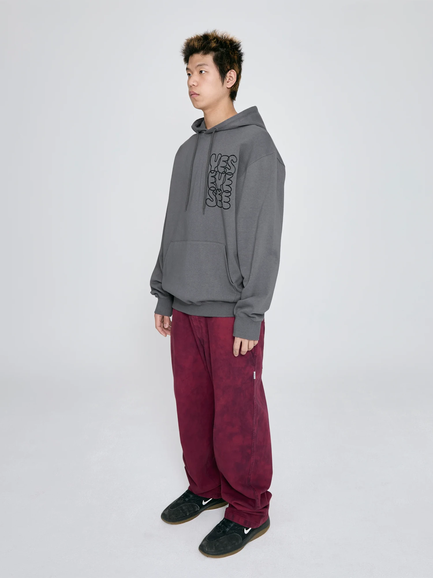 Худи YESEYESEE C-Logo Hoodie Dark Grey