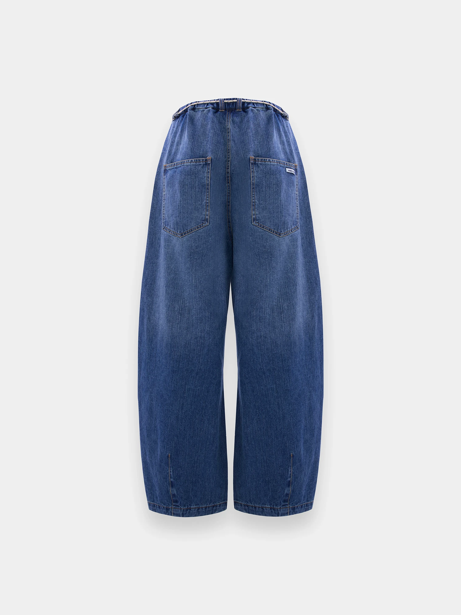 Джинсы ANGLAN Lap Pleated Washed Denim Washed Blue