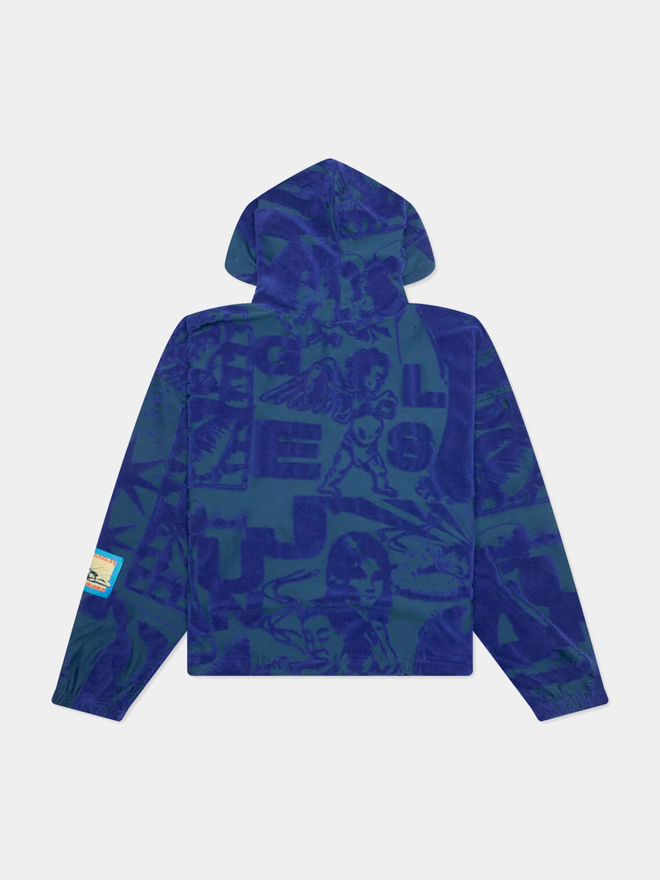 Худи Jungles Jungles Terry Towelling Hoodie Blue Grey