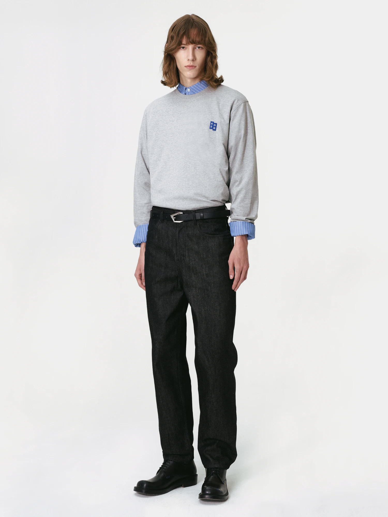 Лонгслив ADERERROR Sig; BL Tag L/S 01 Grey