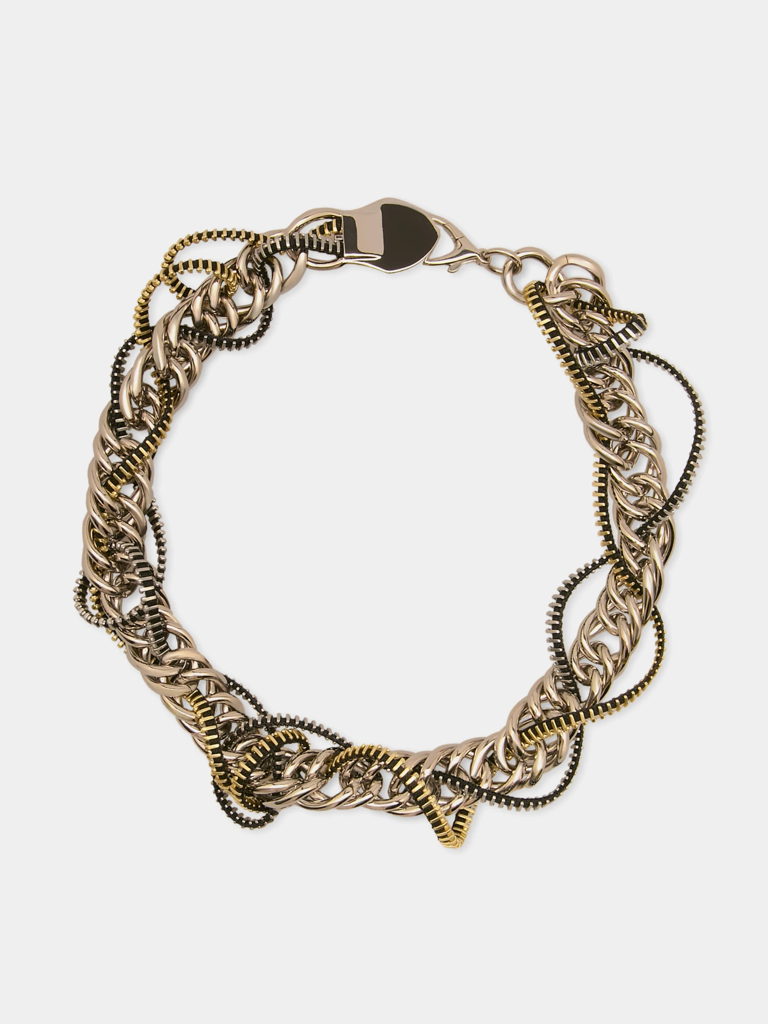 Ожерелье Jean Paul Gaultier Zippers Silver/Black/Gold