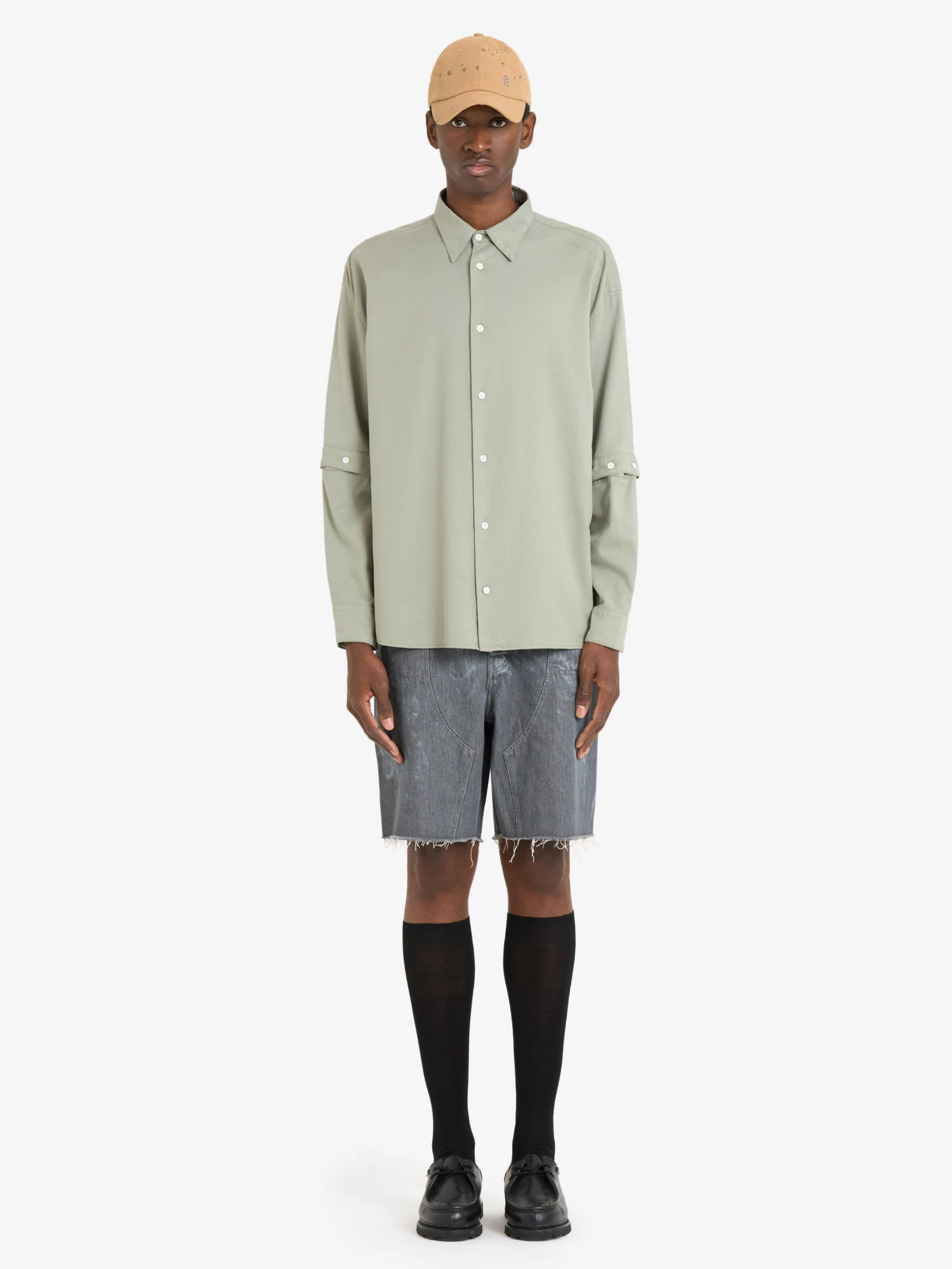 Рубашка Études Buttoned Sleeve Shirt Sage