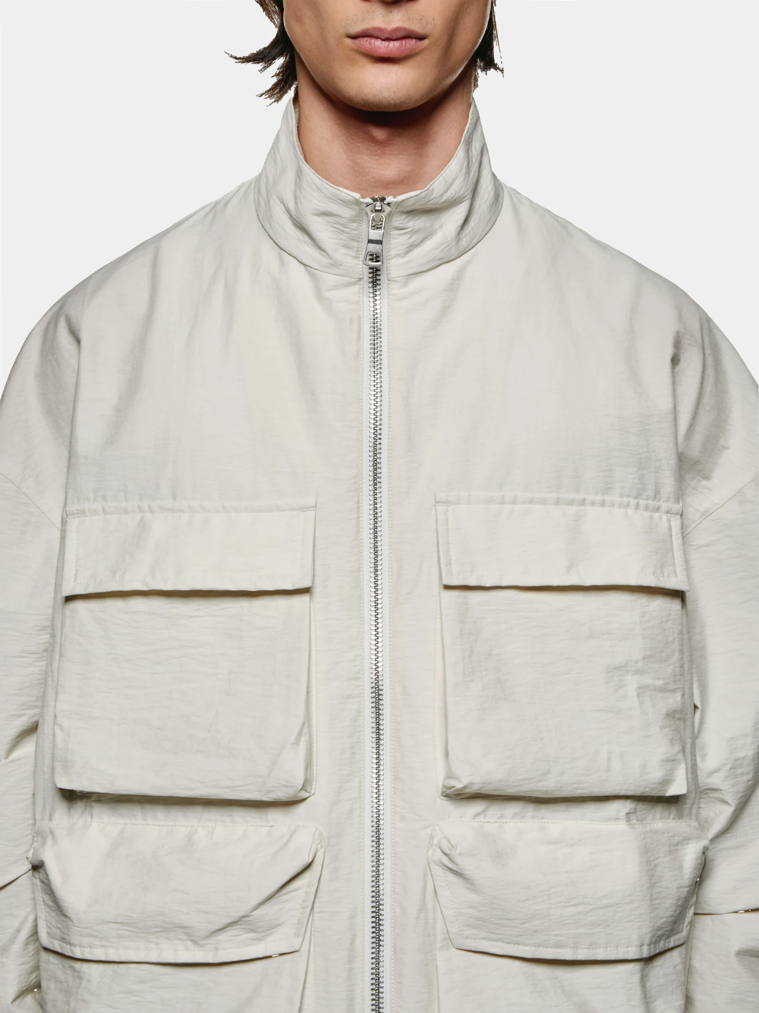 Ветровка MKI MIYUKI ZOKU Washed Cotton Nylon Track Bone