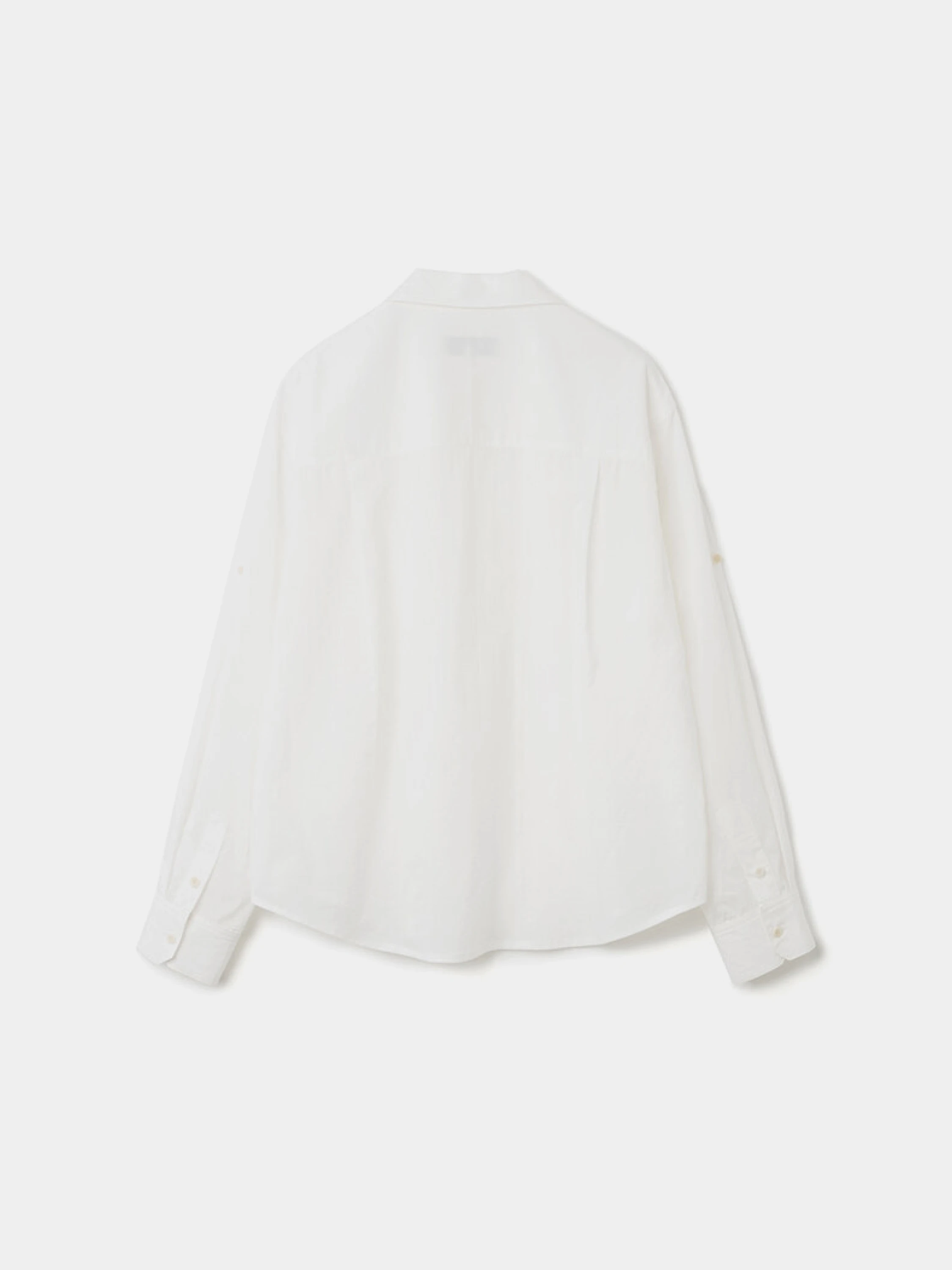 Женская рубашка Uniform Bridge Open Collar Roll-Up Ivory