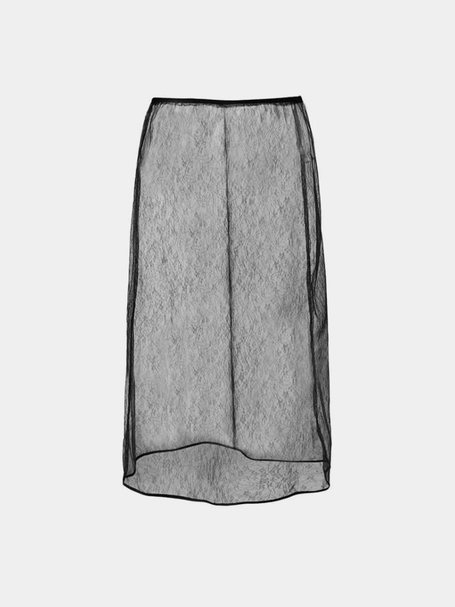Женская юбка AMOMENTO Sheer Lace Long Black