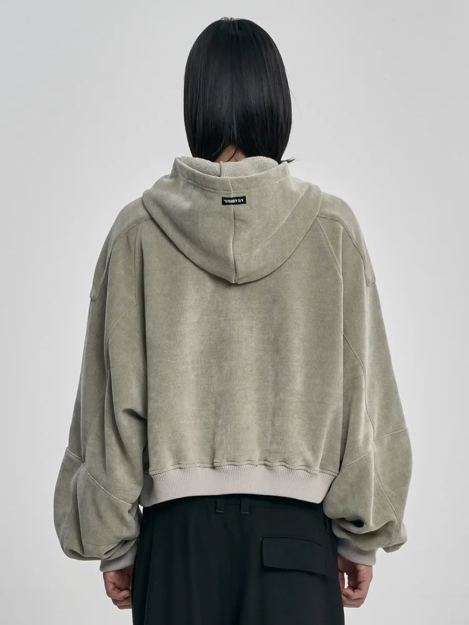 Зип-худи AJOBYAJO Corduroy Short Zip-Up Ash Khaki