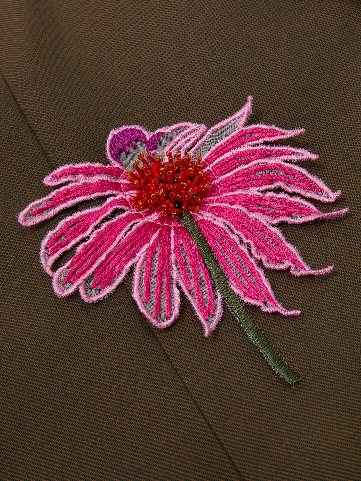 Женский блейзер Song for the Mute "Flower" Square Brown