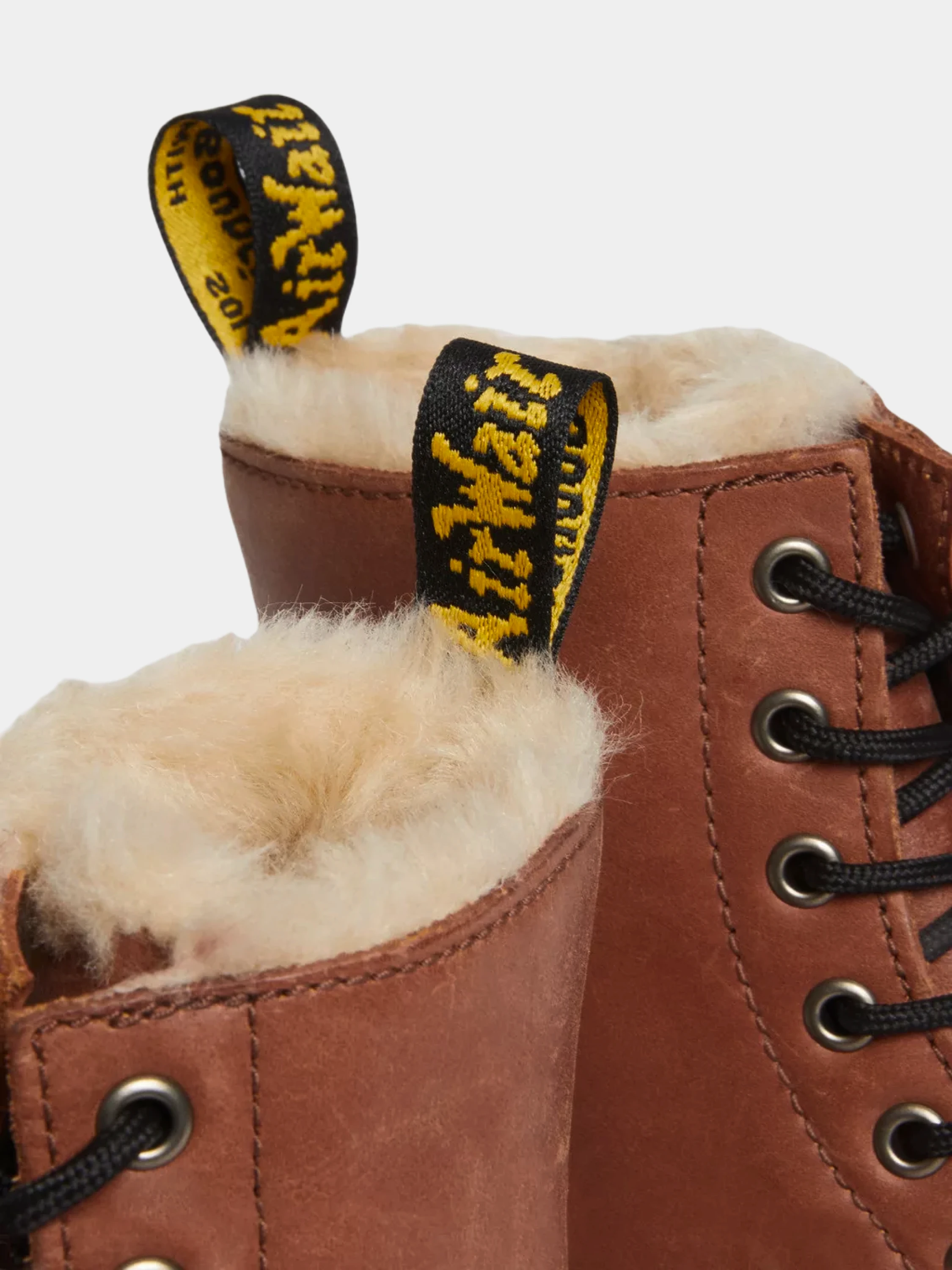 Ботинки Dr. Martens 1460 Serena Saddle Faux Fur Tan Farrier