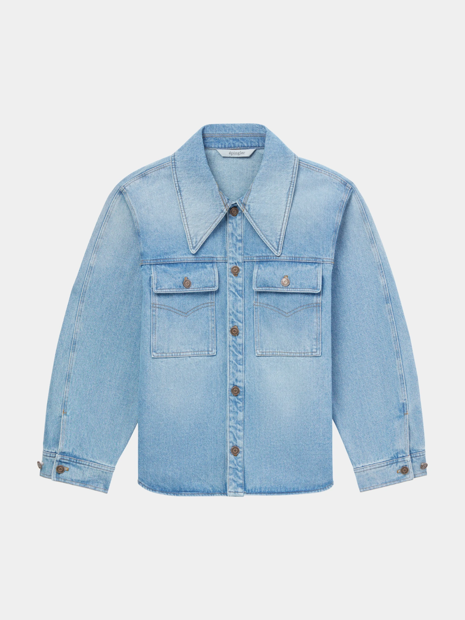 Женская рубашка EPINGLER Oversized Denim Washed Blue