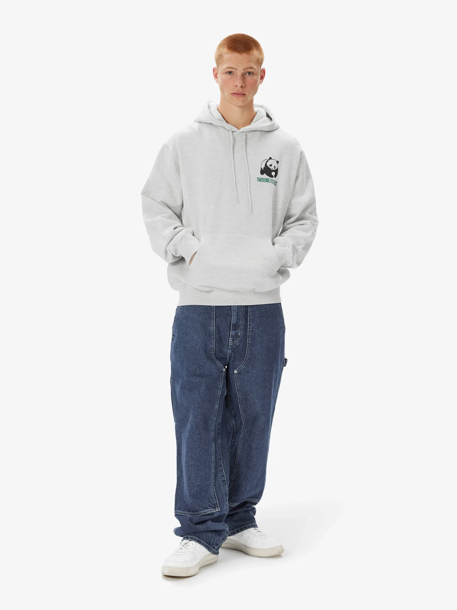 Худи thisisneverthat Panda Hoodie Oatmeal