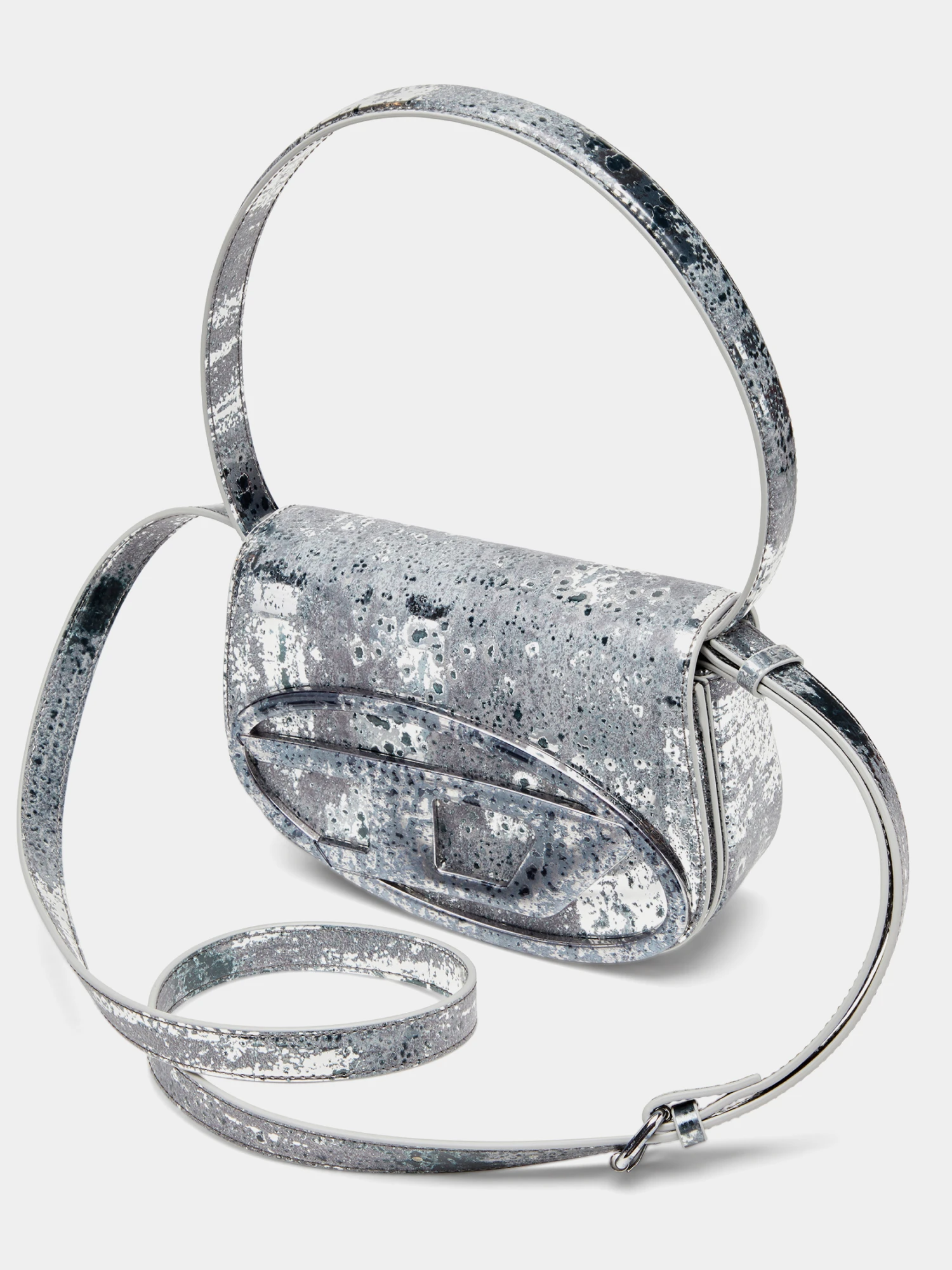 Женская сумка Diesel 1DR Shoulder Silver/Gun Metal