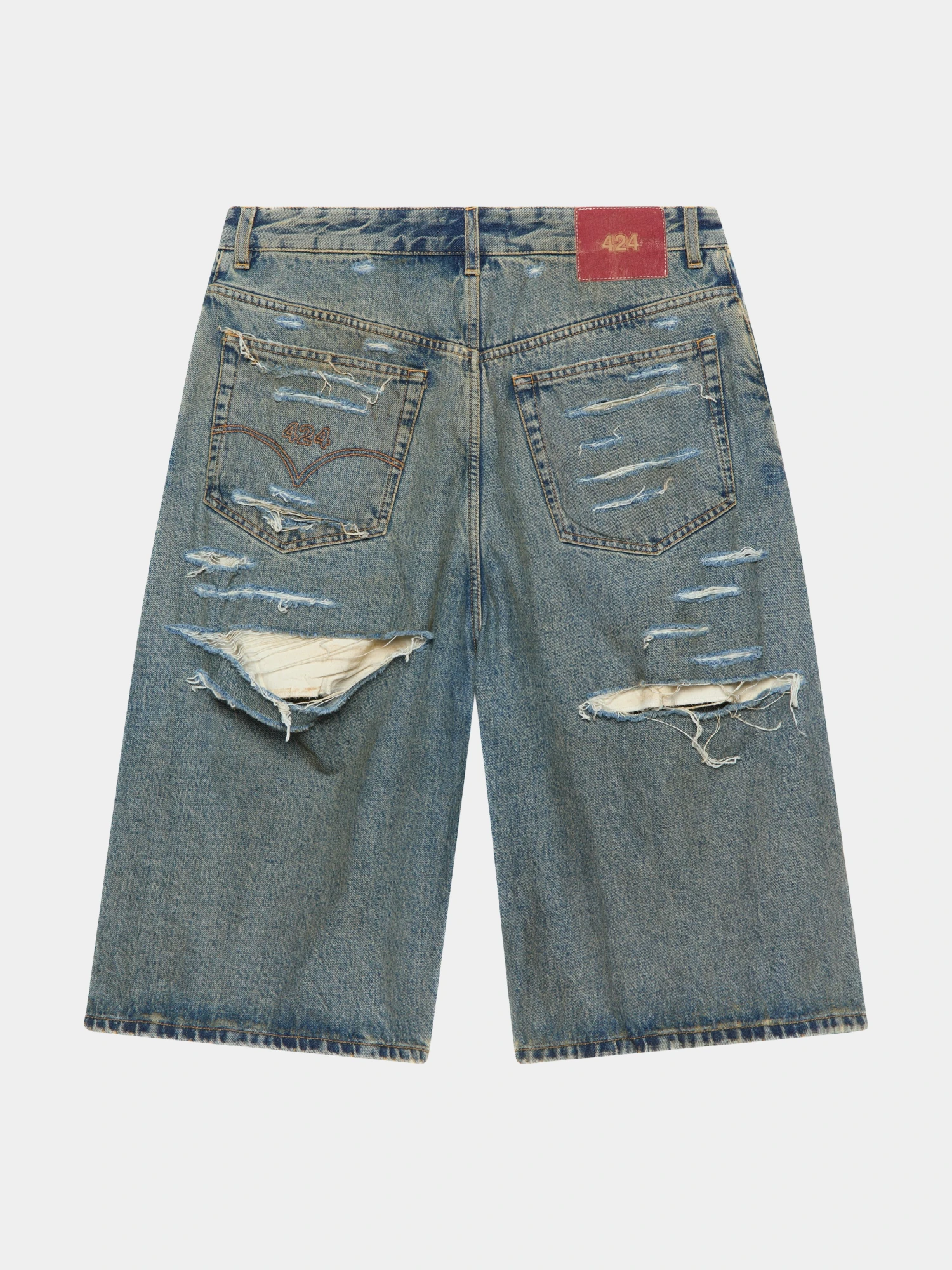Шорты 424 Big Daddy Denim Short Sugar Washing Blue Brown