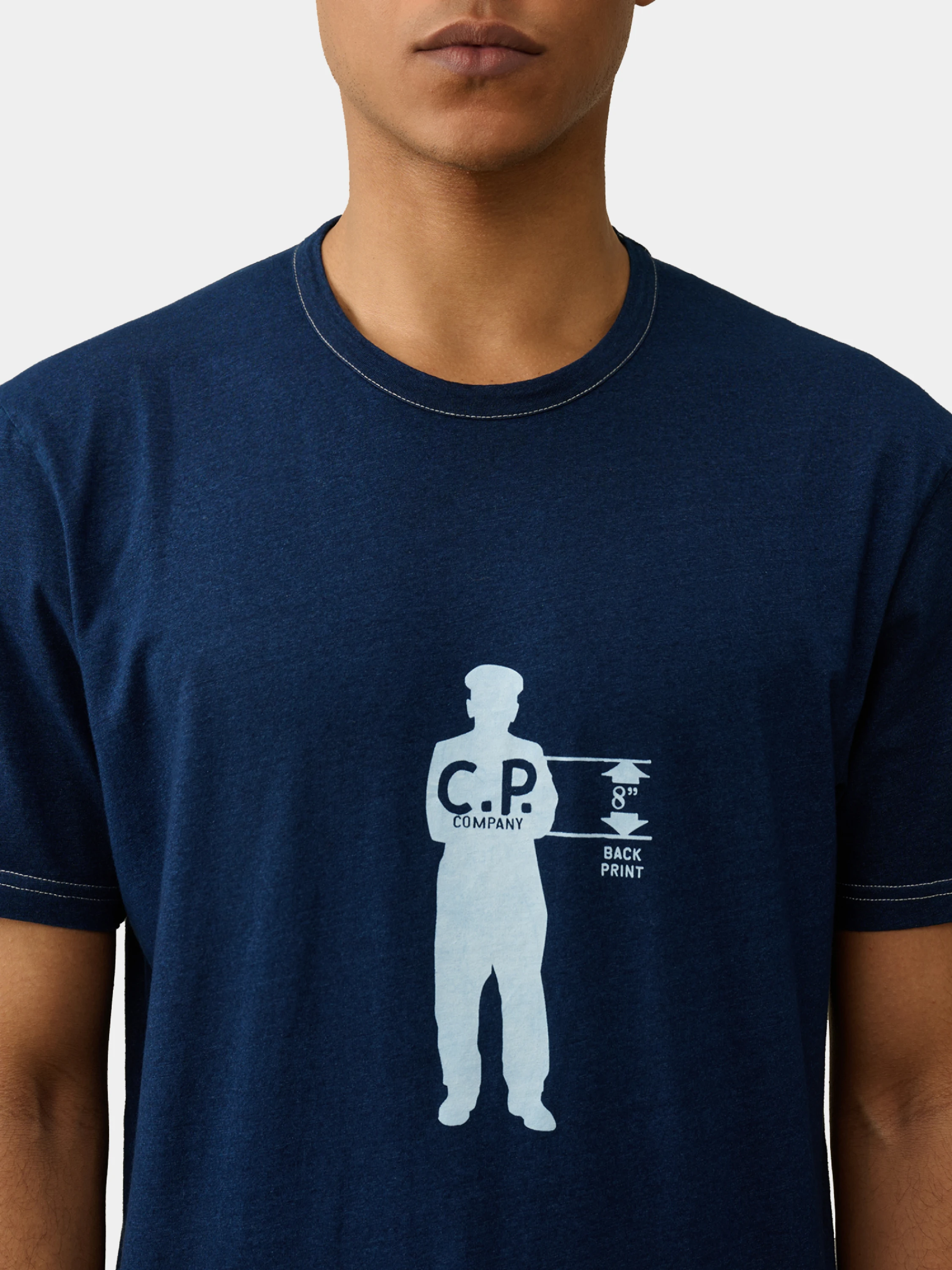 Футболка C.P. Company Indigo Jersey T-Shirt Stone Bleach