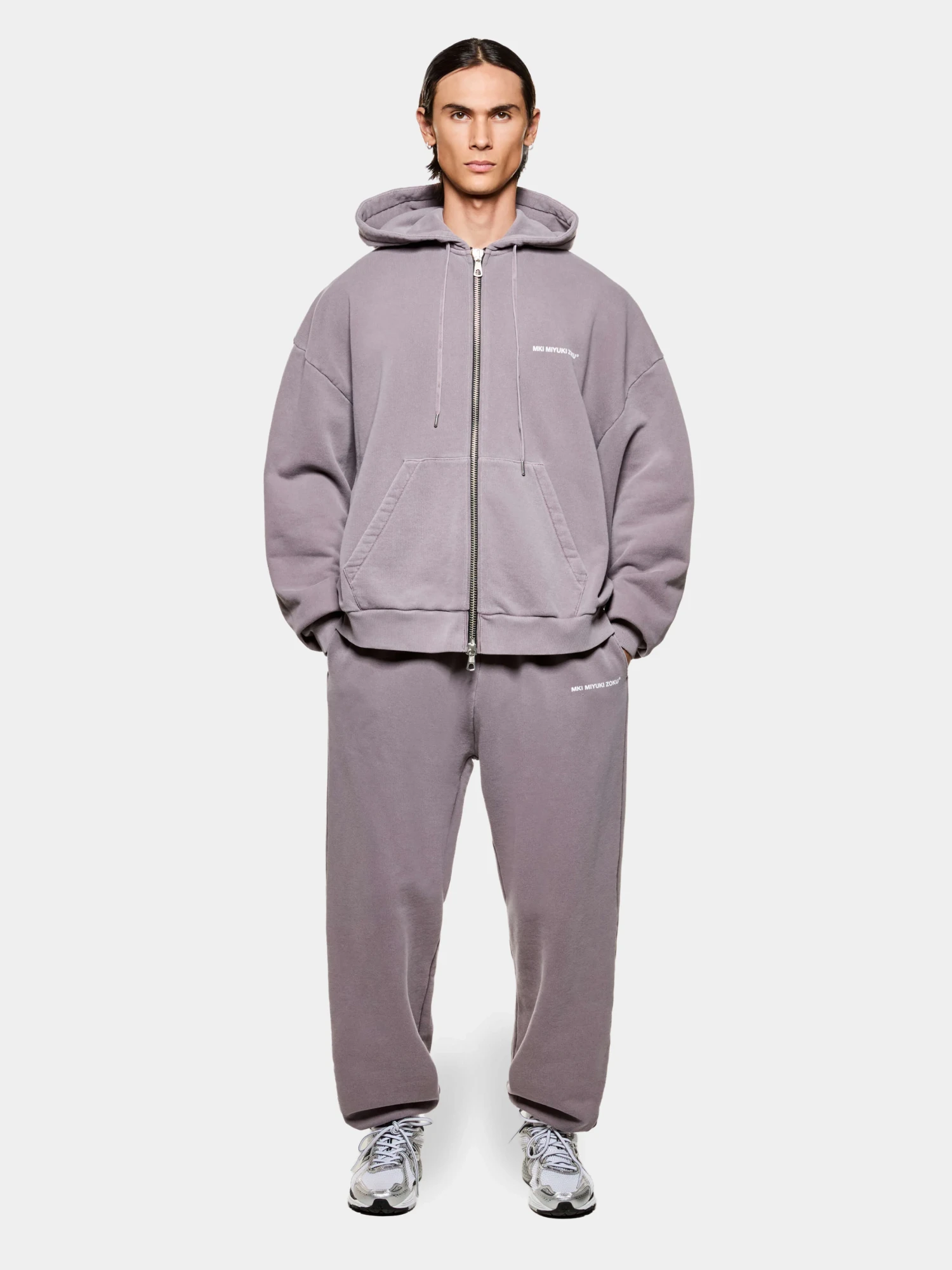 Зип-худи MKI MIYUKI ZOKU Uniform Zip Hoody Pigment Raisin