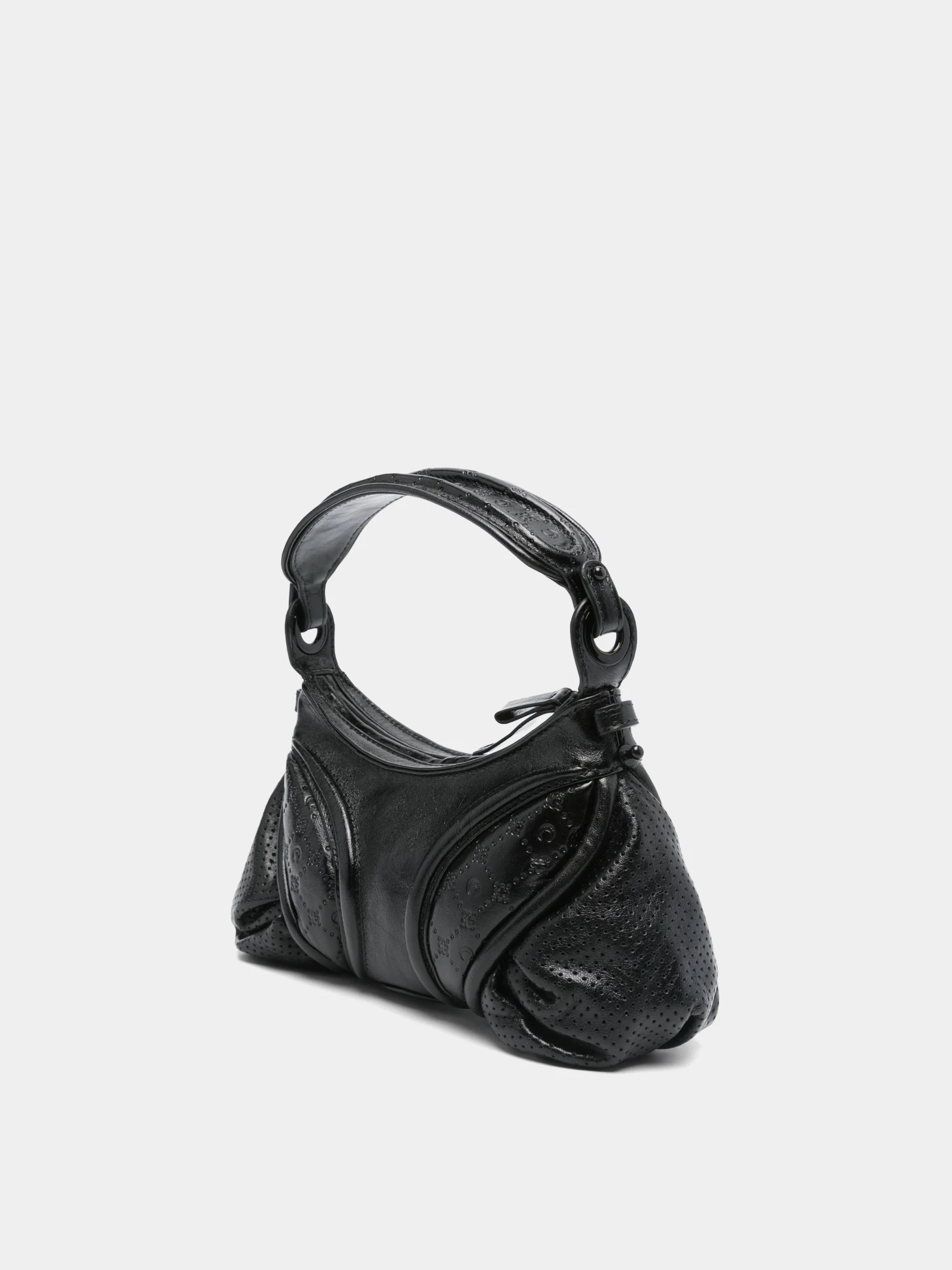 Сумка Marine Serre Moonogram Embossed Futura Mini Black