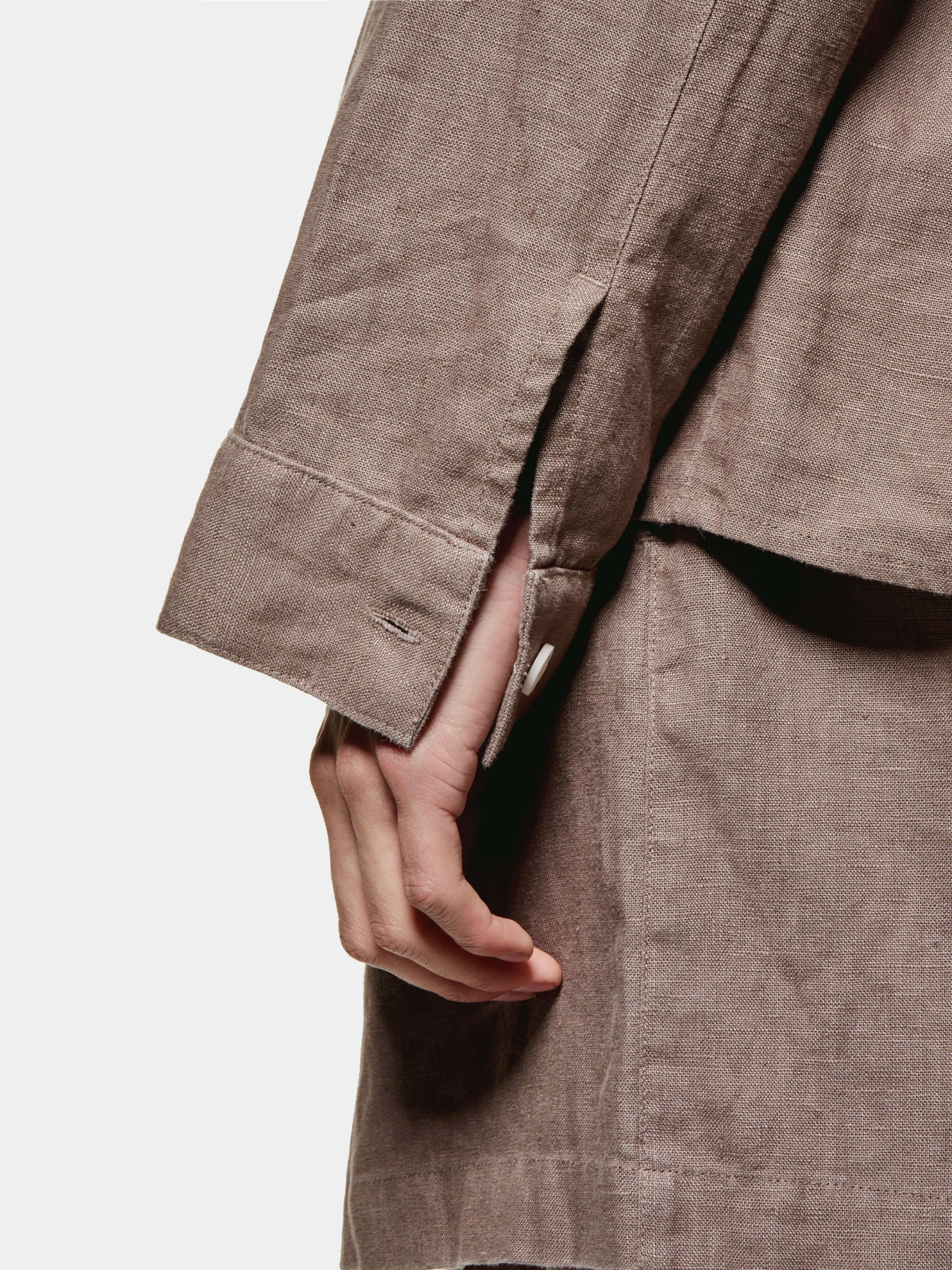 Рубашка MKI MIYUKI ZOKU Linen Box Dress Mushroom