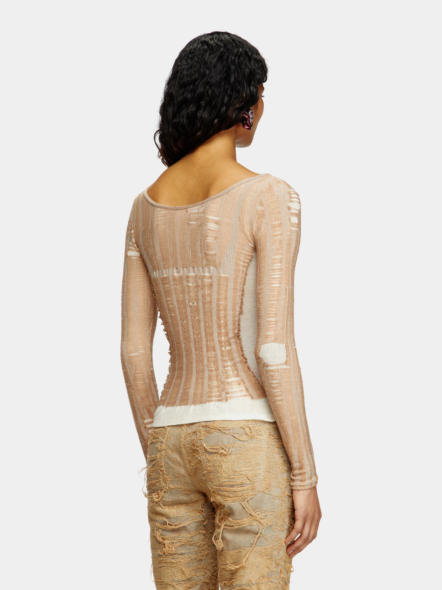 Женский лонгслив Diesel M-Calai Maglia Ivory Cream